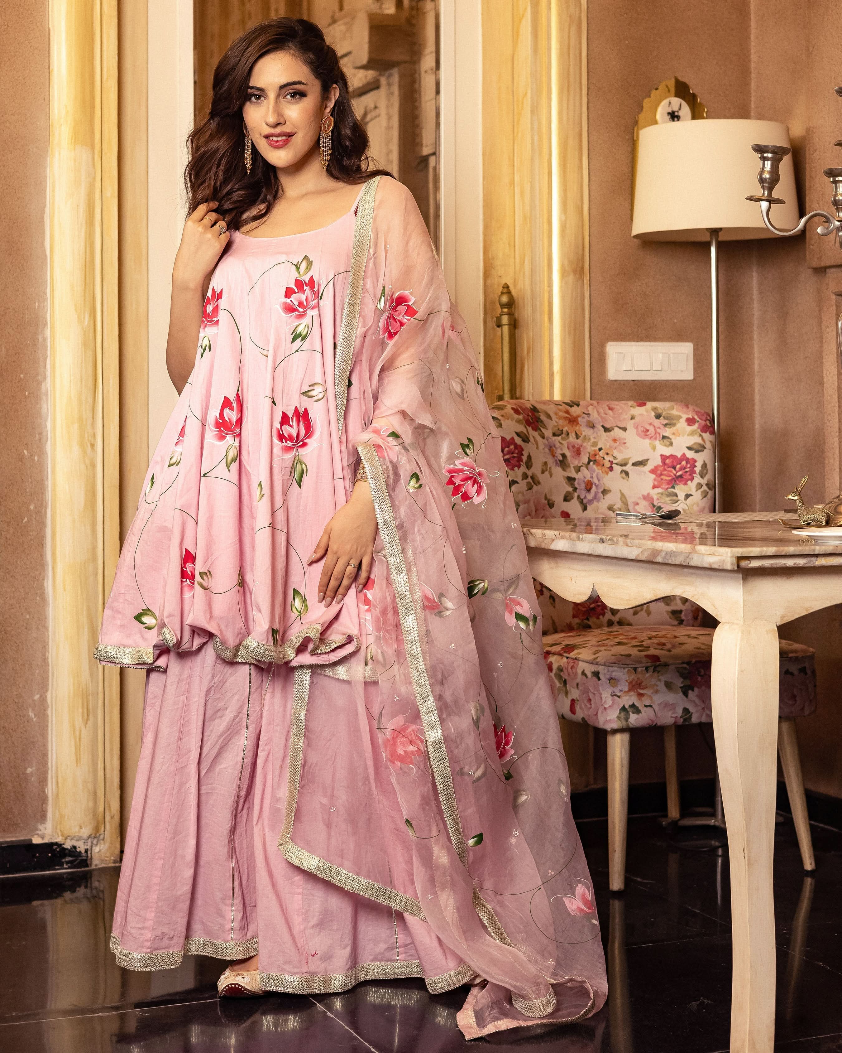Alhaiya Handpainted Sharara Set - Image 2