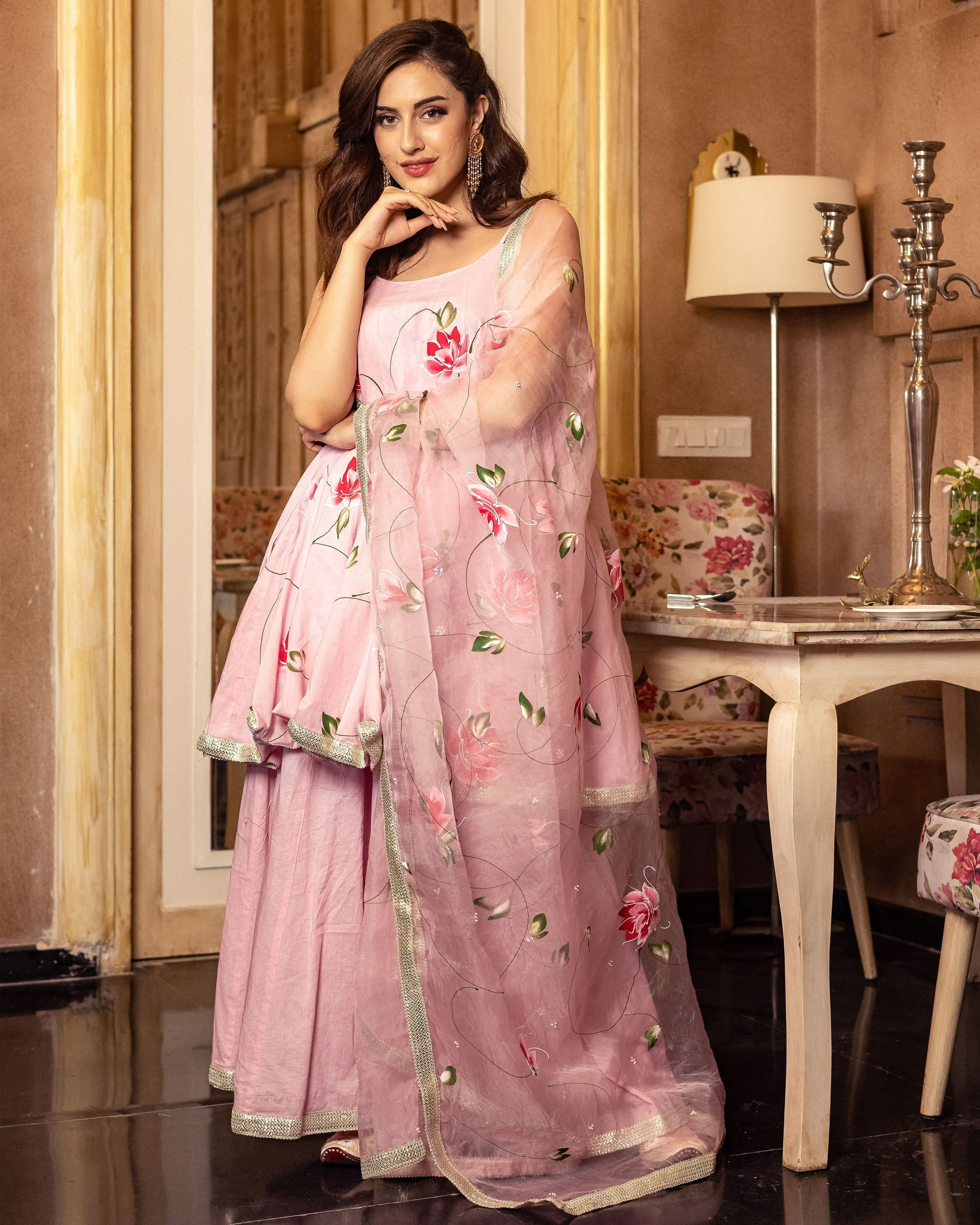 Alhaiya Handpainted Sharara Set - Image 6