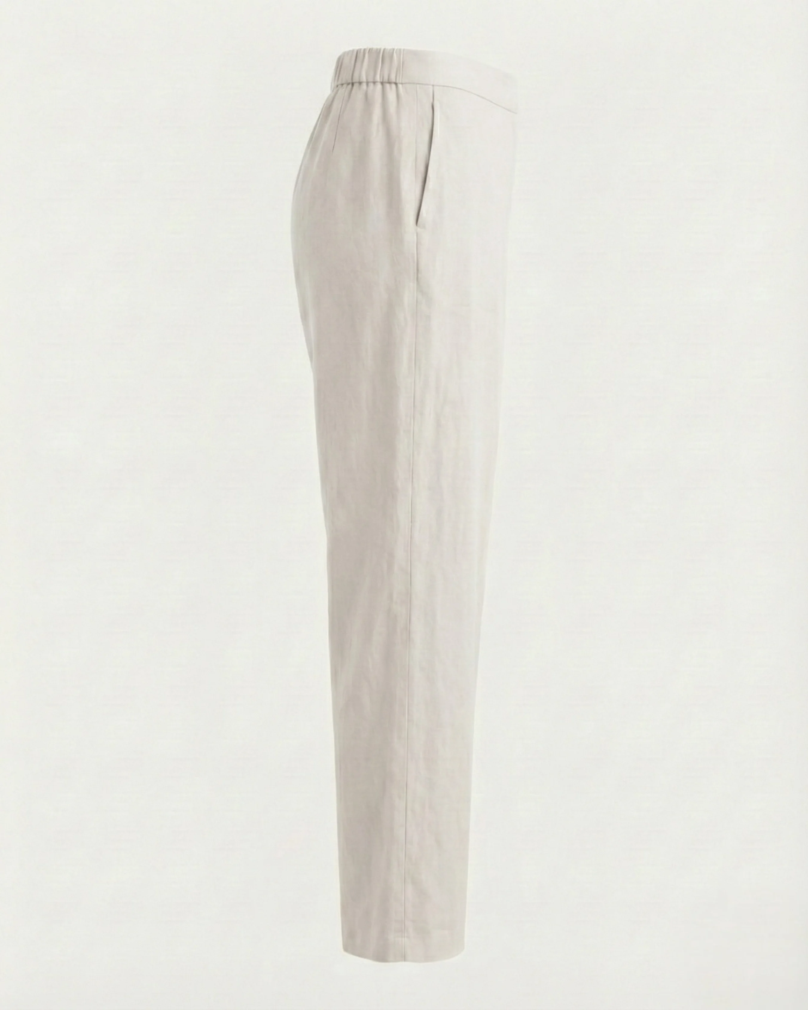 Amora off-white Linen Straight Pants - Image 3