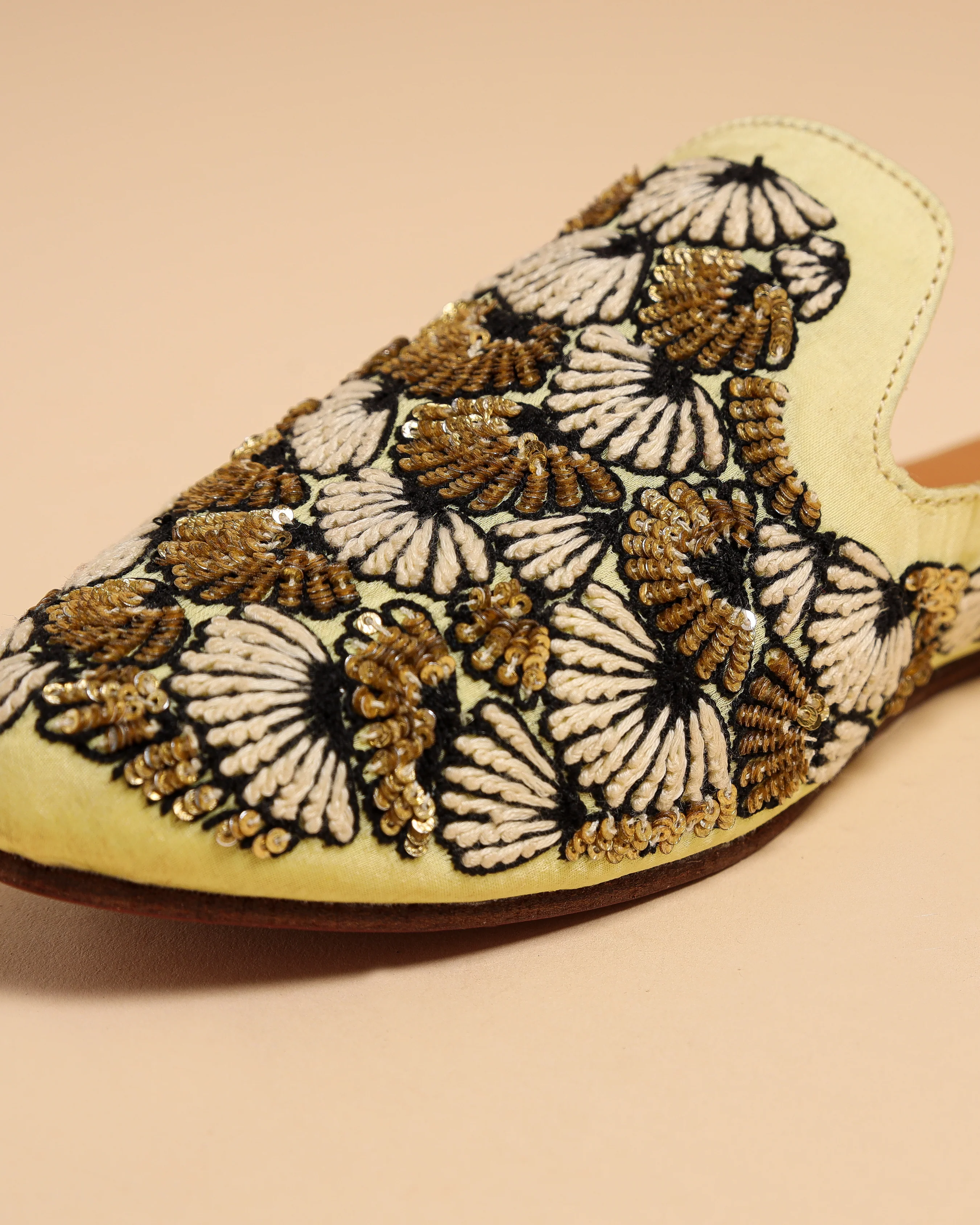 Antique Gold Handcrafted Mules - Image 8