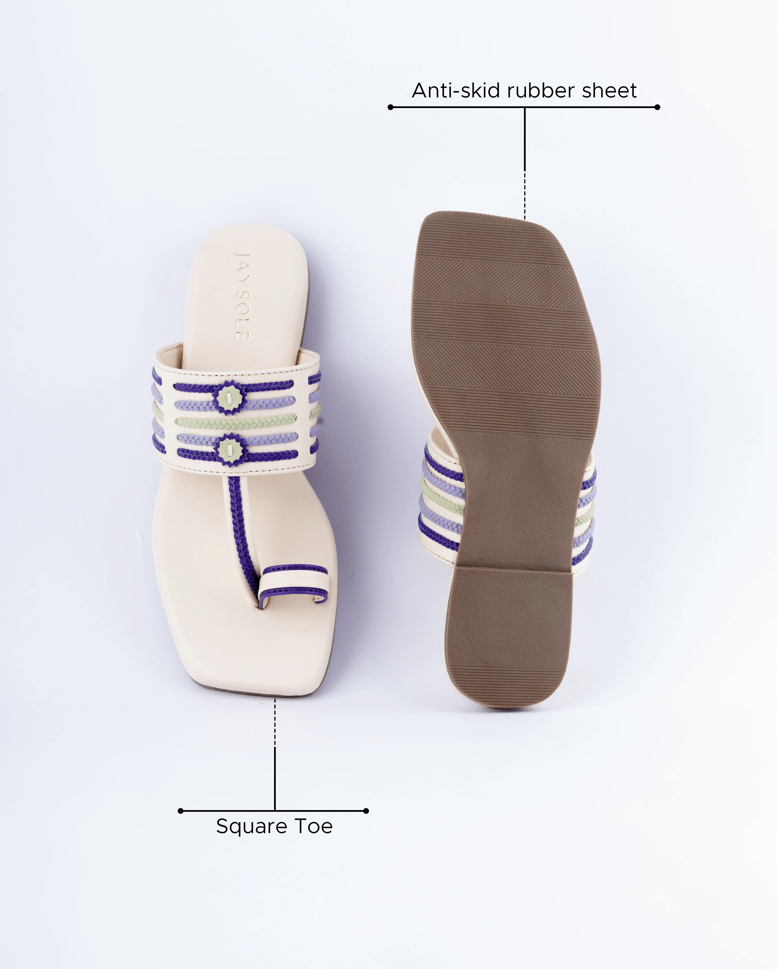 Antique white Kolha Flats - Image 6