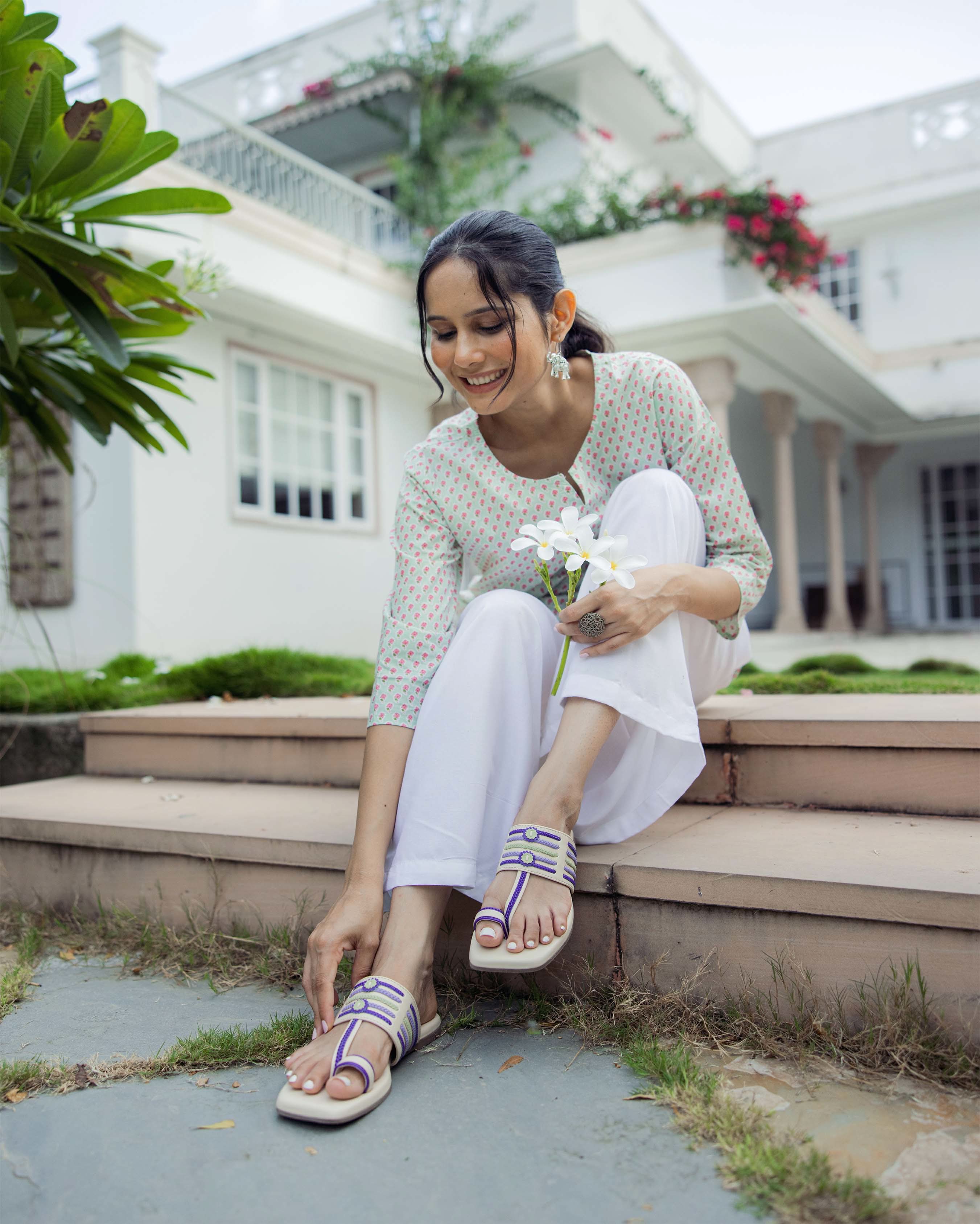 Antique white Kolha Flats - Image 7