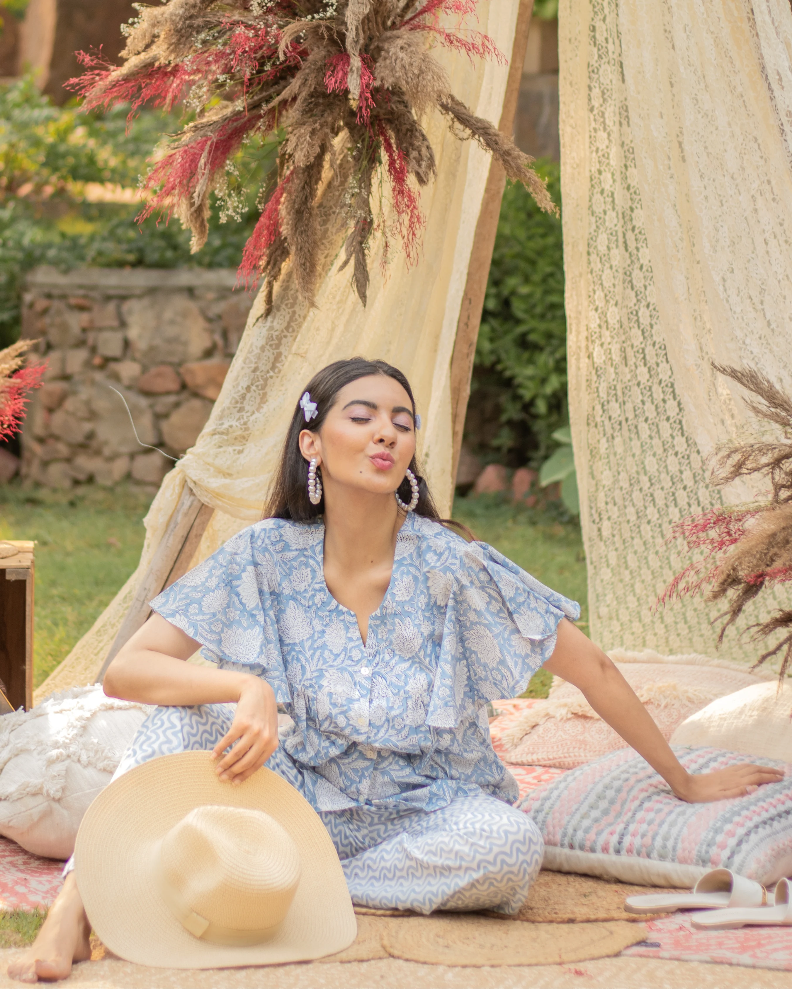 Aqua Blanca Cotton Night Suit - Image 6