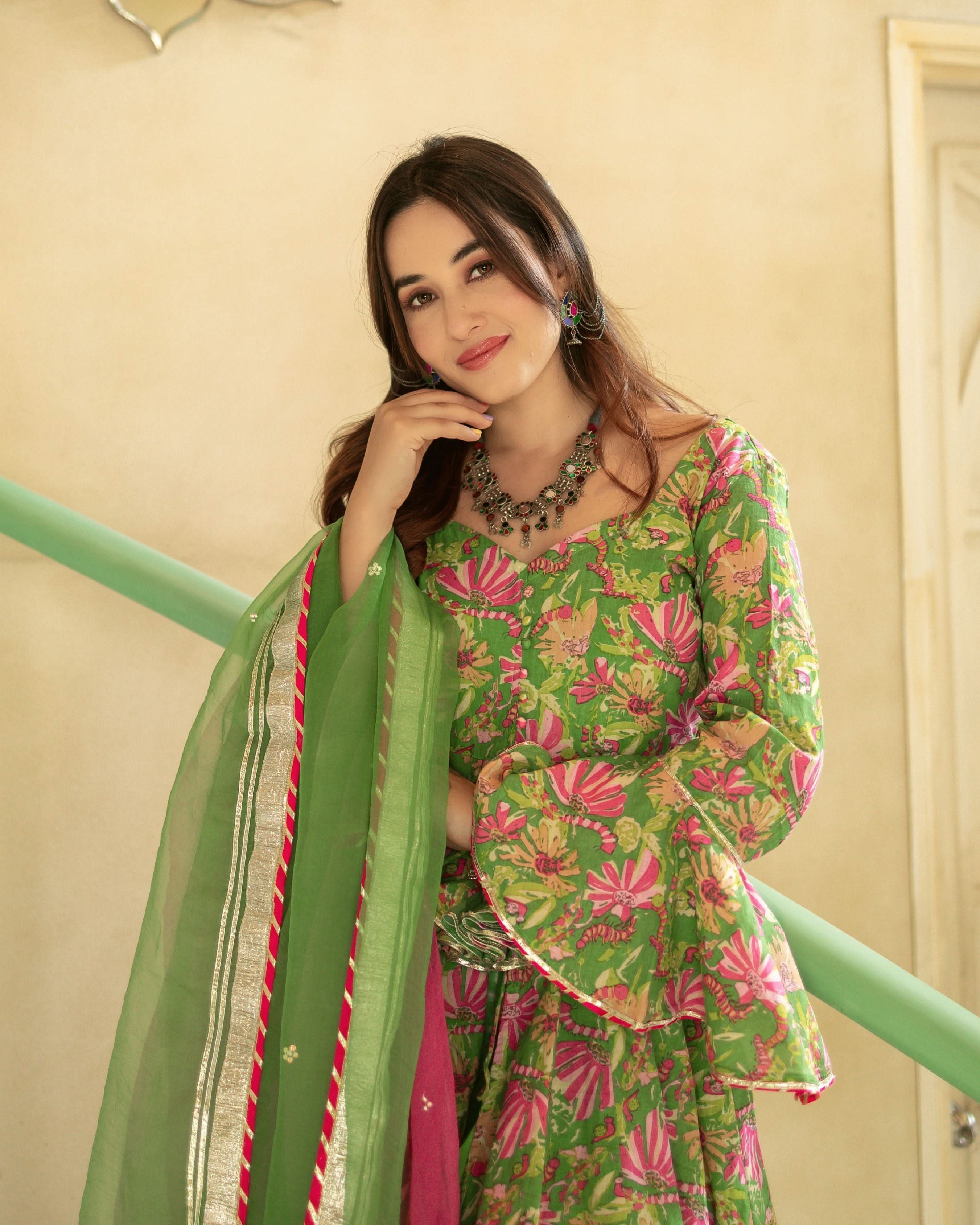 Baageecha Shibori Sharara Set - Image 6