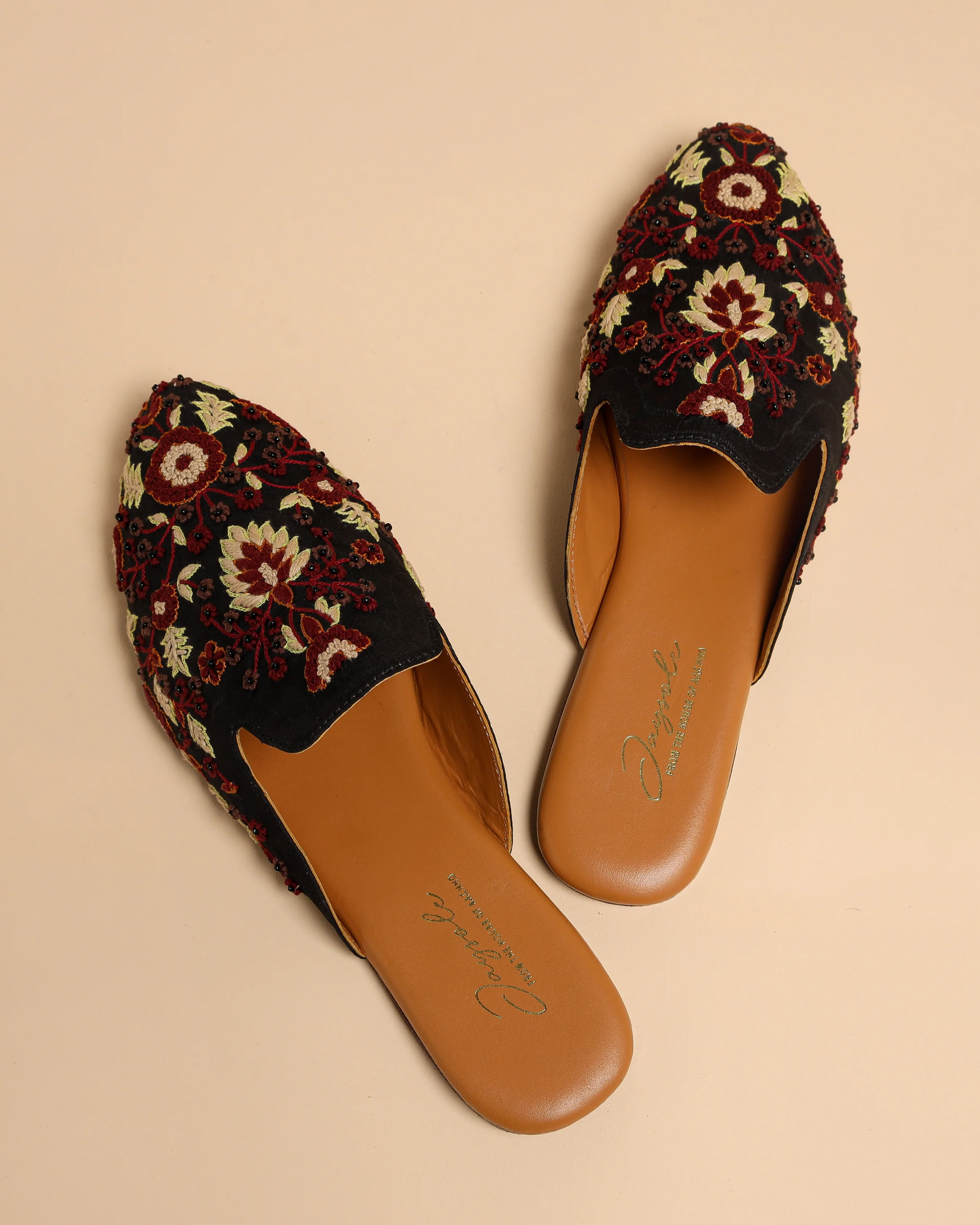 Black Cocoon Handcrafted Mules - Image 2