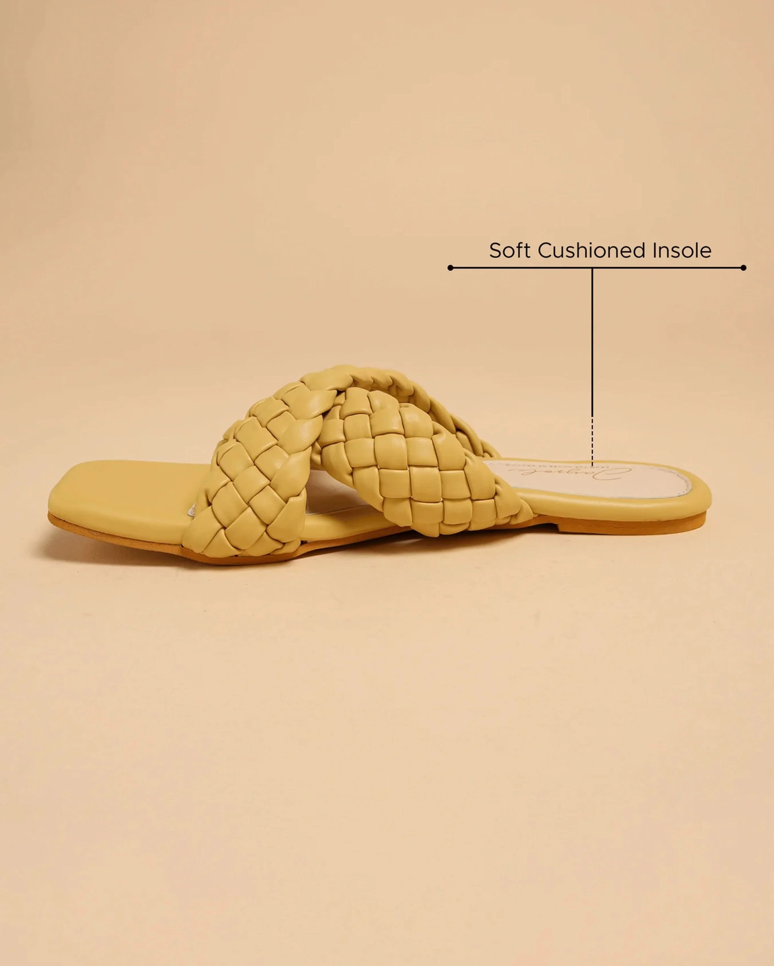 Blazing Yellow Braided Flats - Image 4