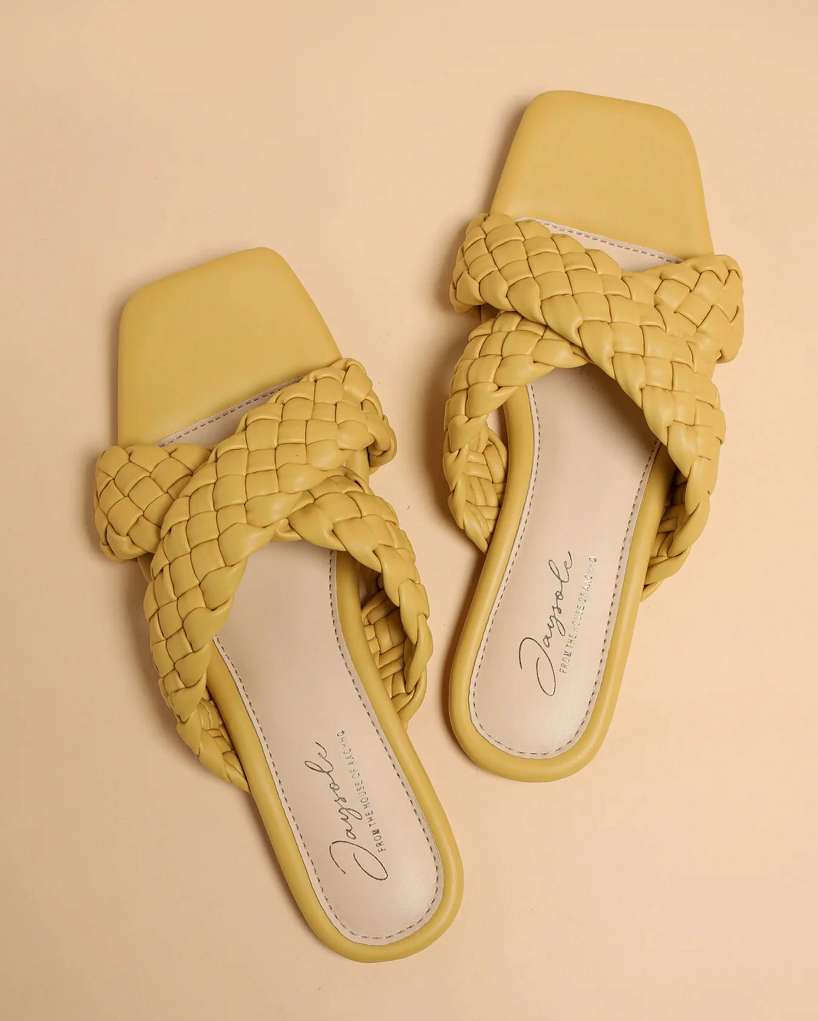 Blazing Yellow Braided Flats - Image 5