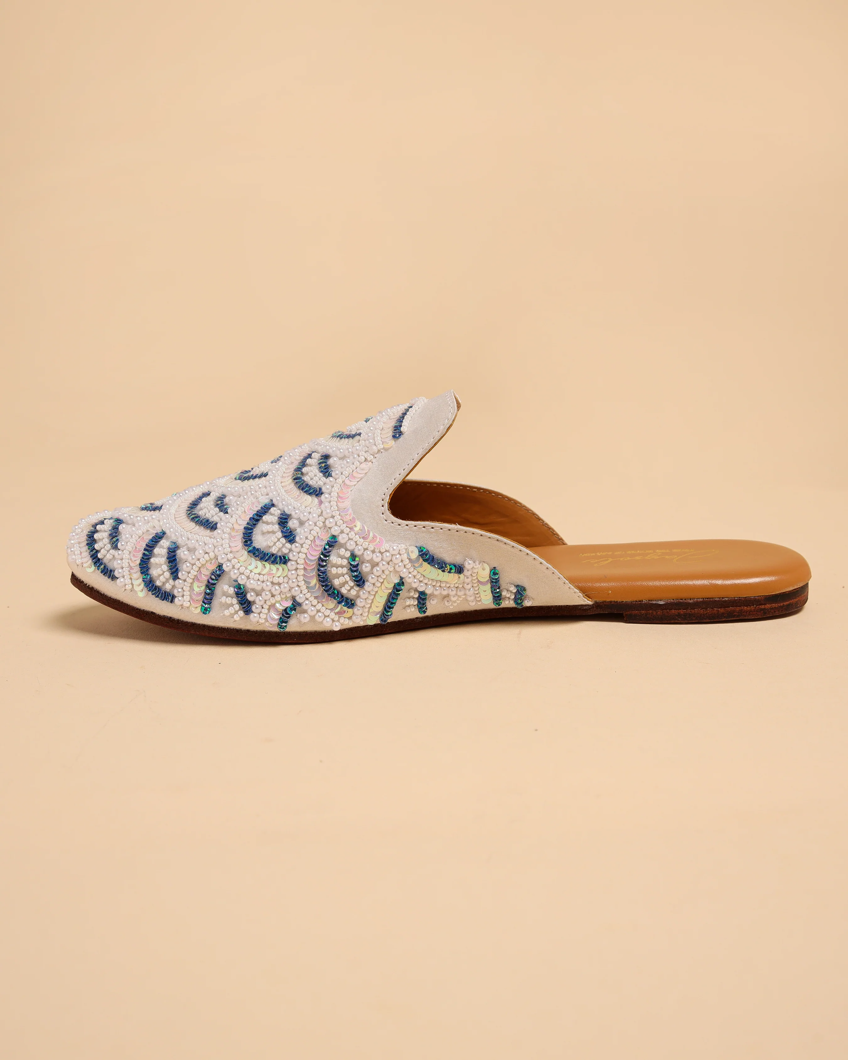 Blissful Blue Handcrafted Mules - Image 9