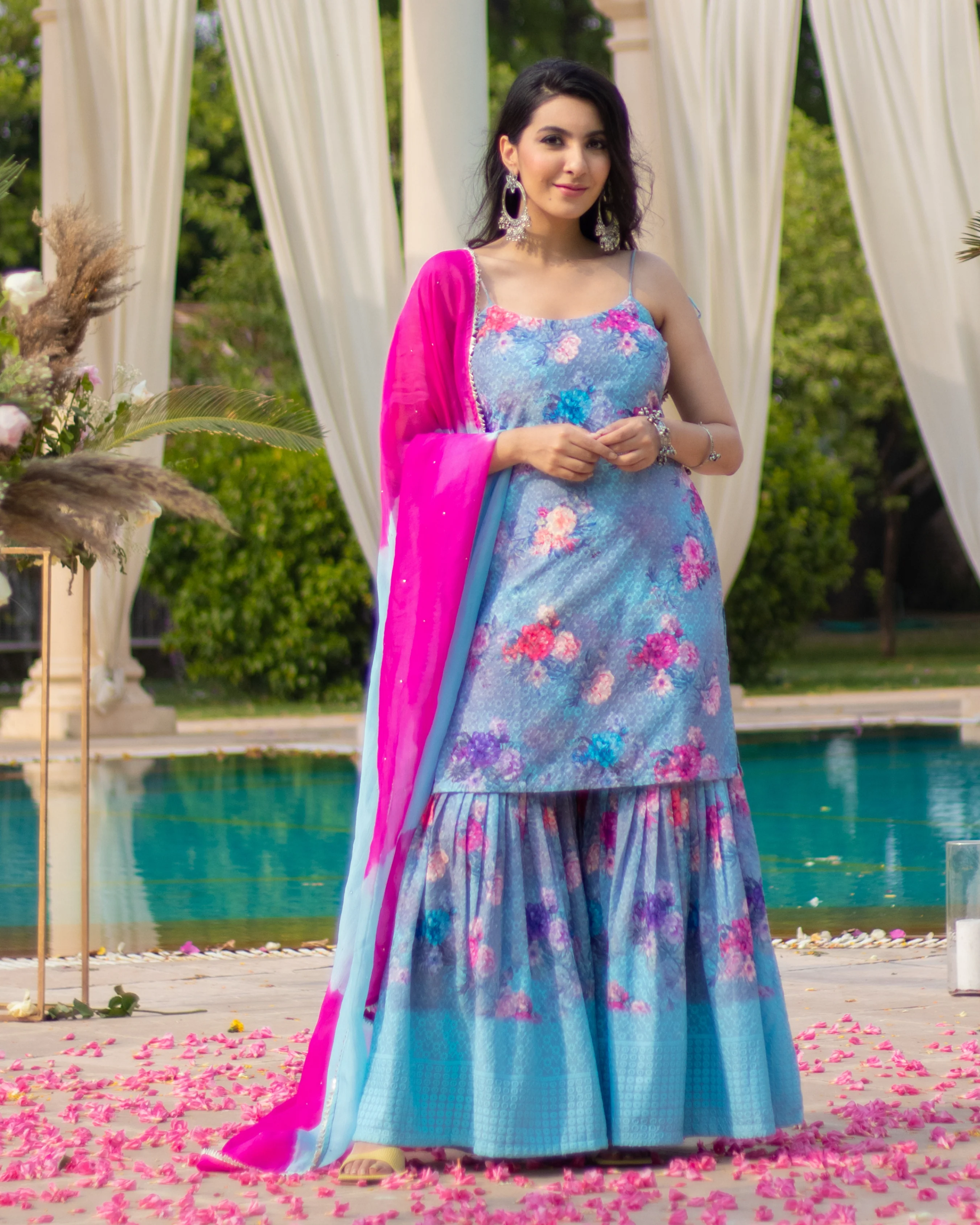 Blooming Fairy Embroidered Sharara Set - Image 3
