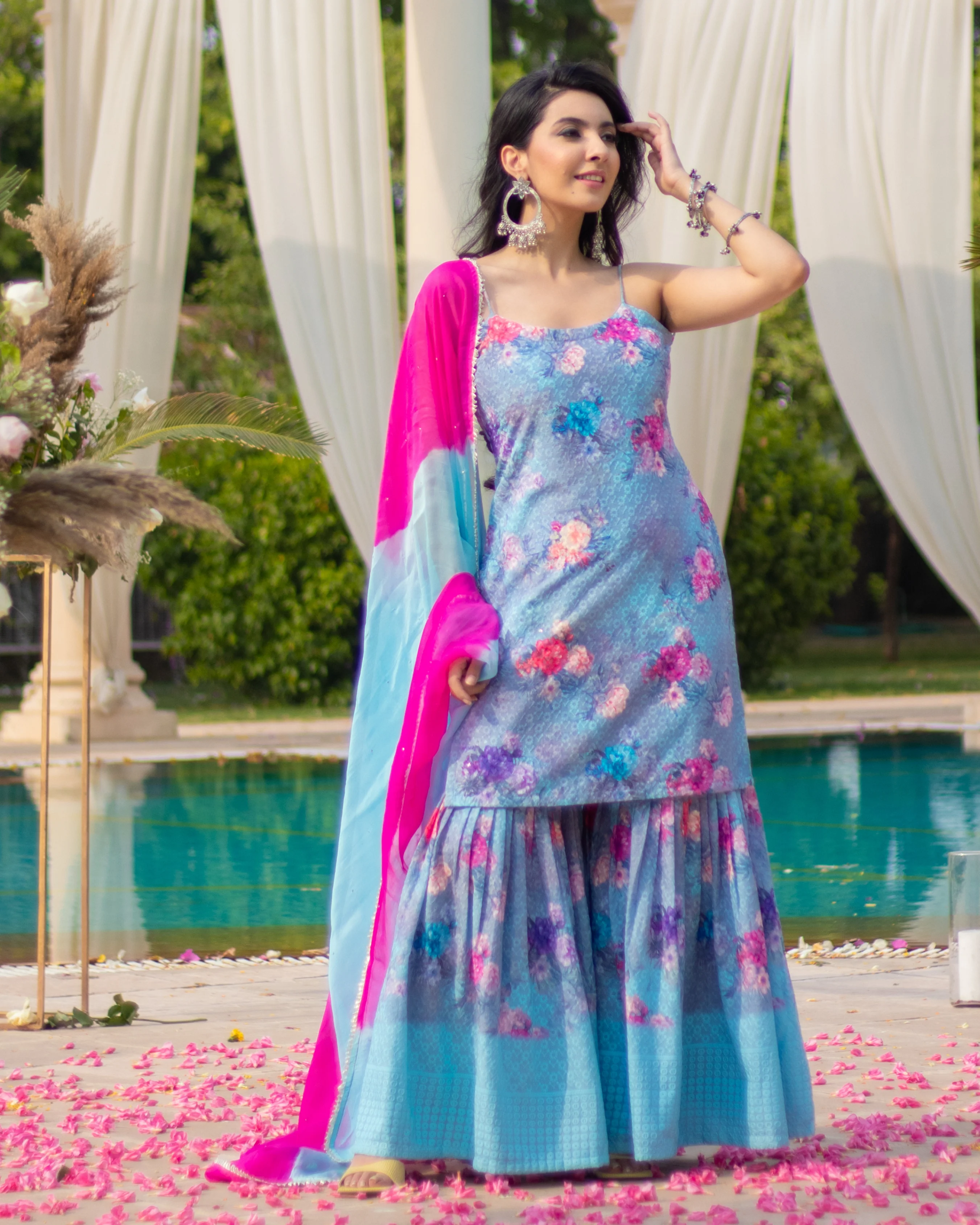 Blooming Fairy Embroidered Sharara Set - Image 5