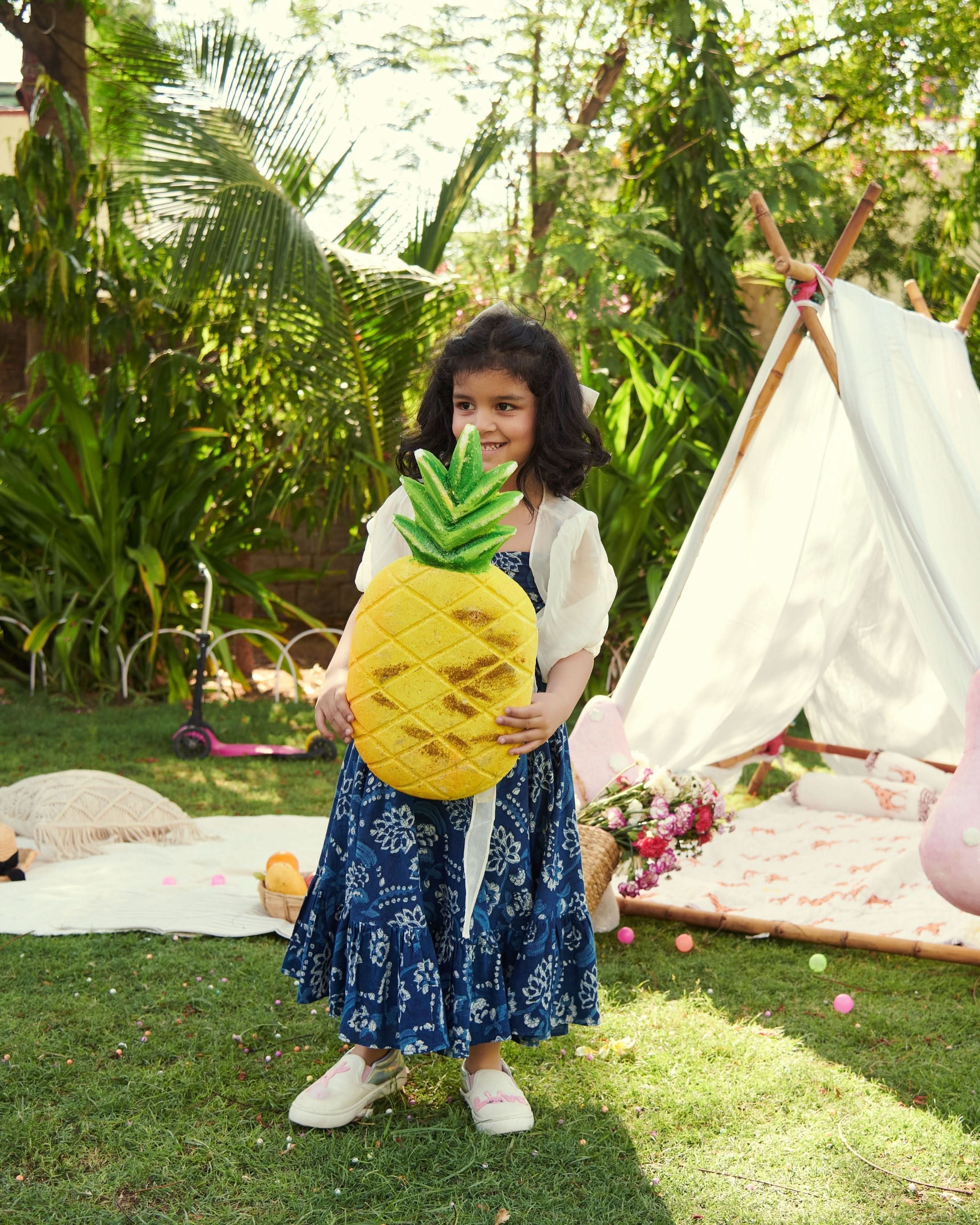 Blossom Handblock Cotton Dress - Image 4