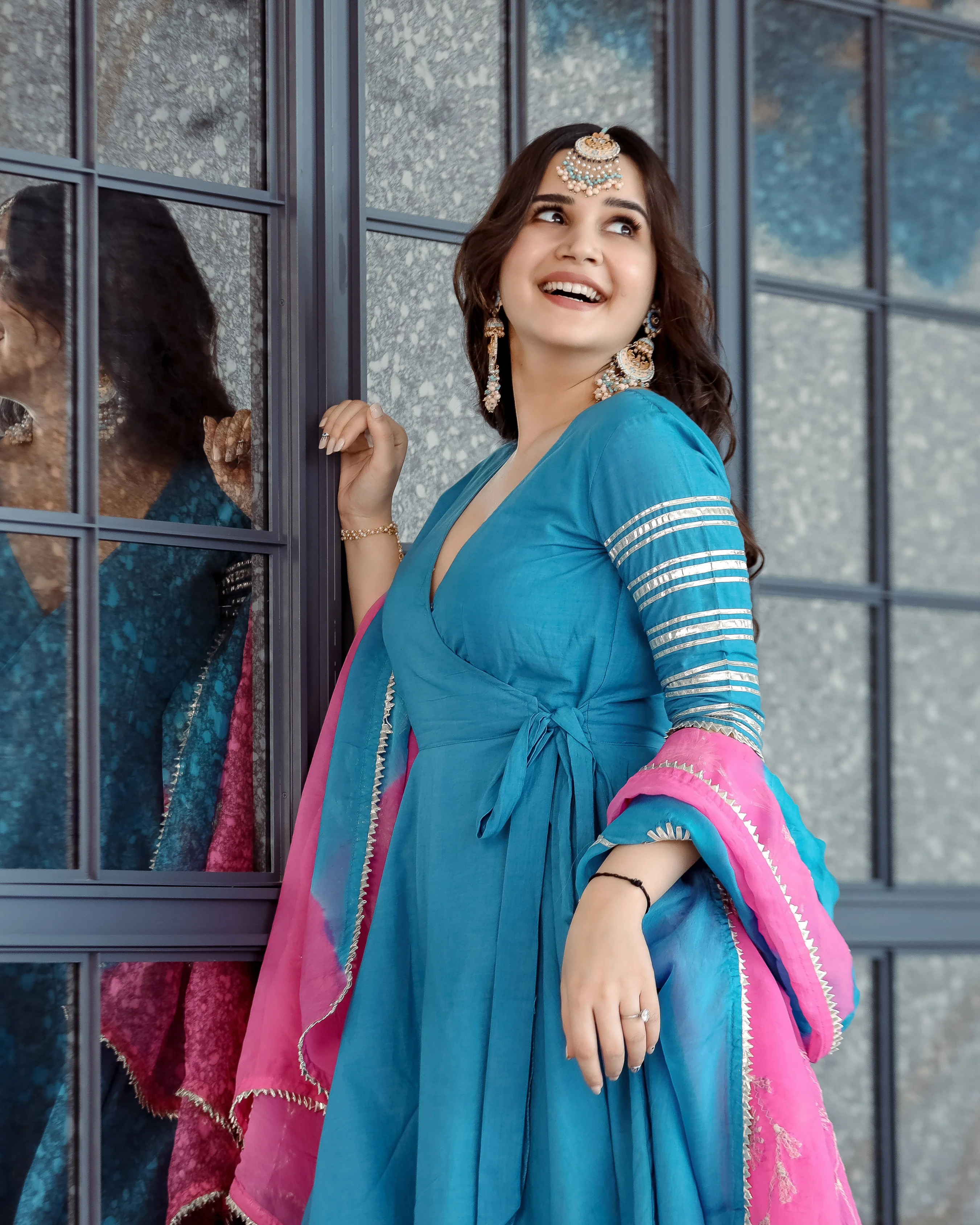 Blue Sapphire Gota Sharara Set - Image 8