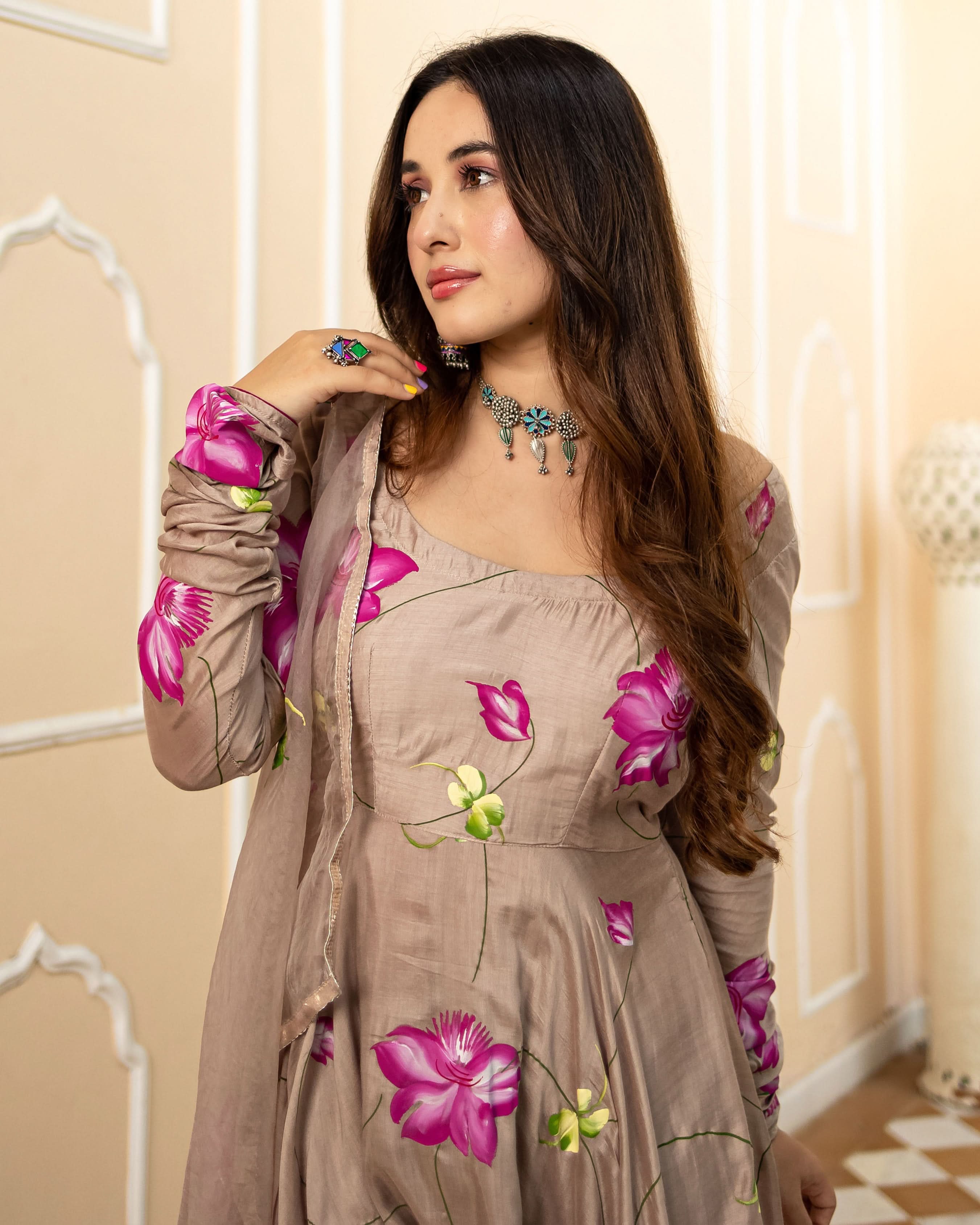 Brindha Handpainted Suit Set - Image 2