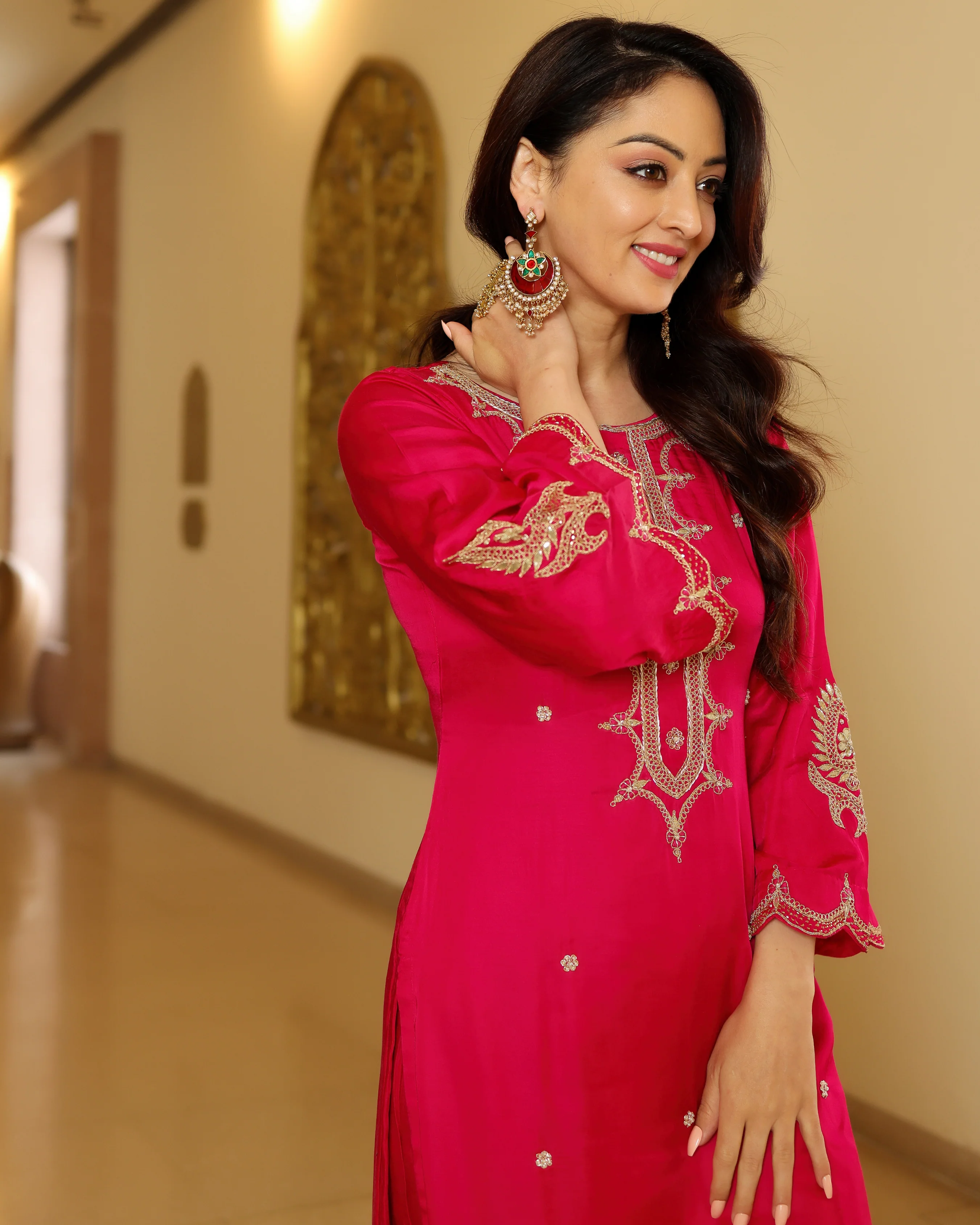 Bubbly Pink Handwork Kurta Set - Image 9