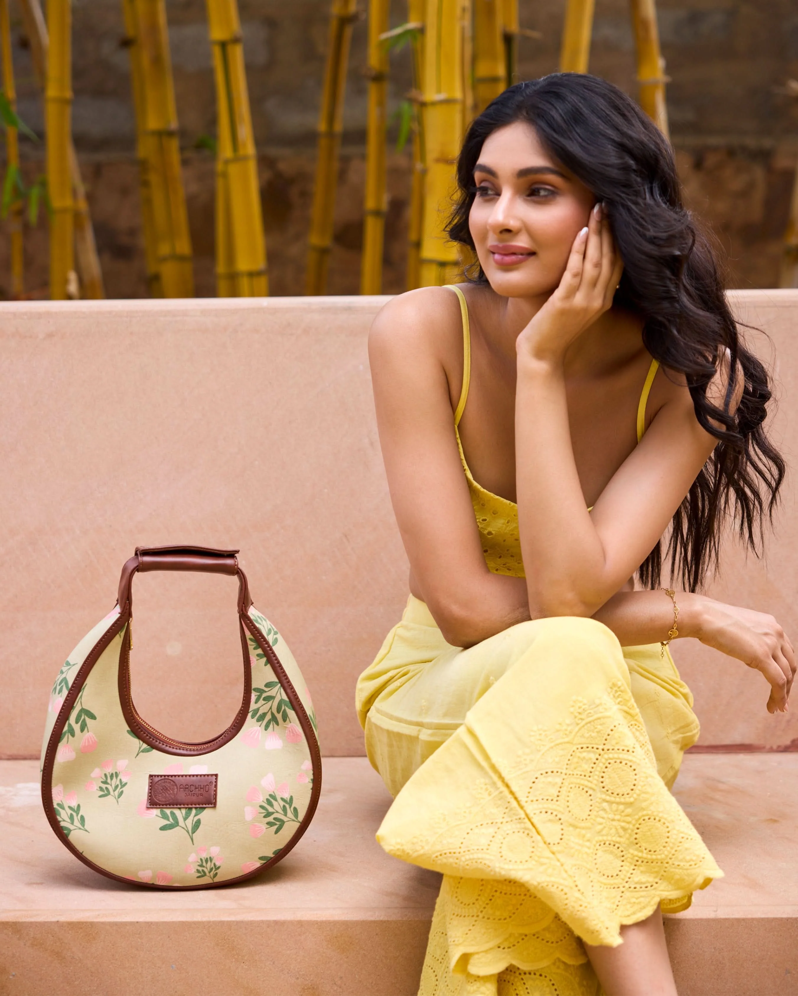 Buttercup Bliss Green Half Moon Bag - Image 3