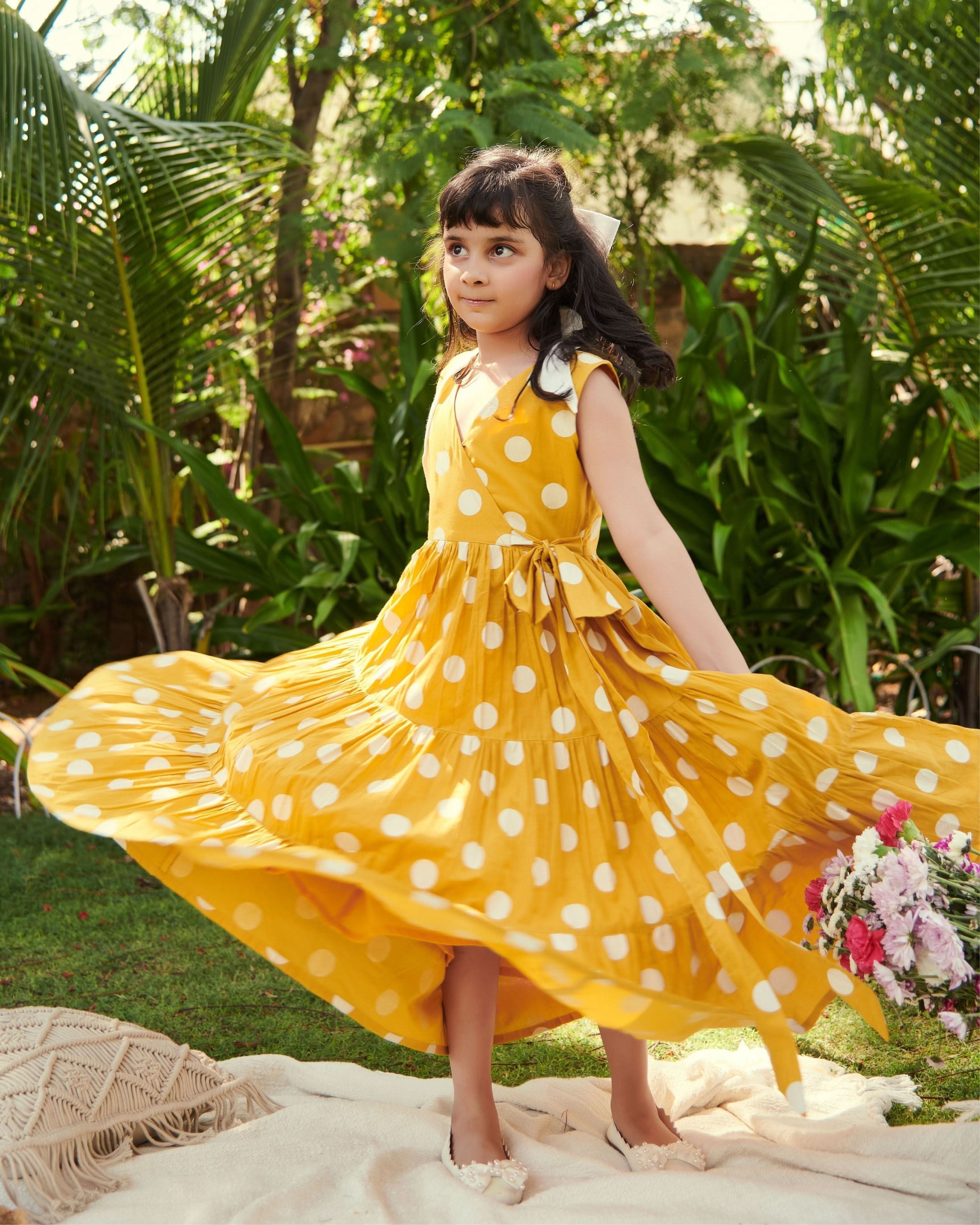 Buttercup Tier Polka Cotton Dress - Image 3