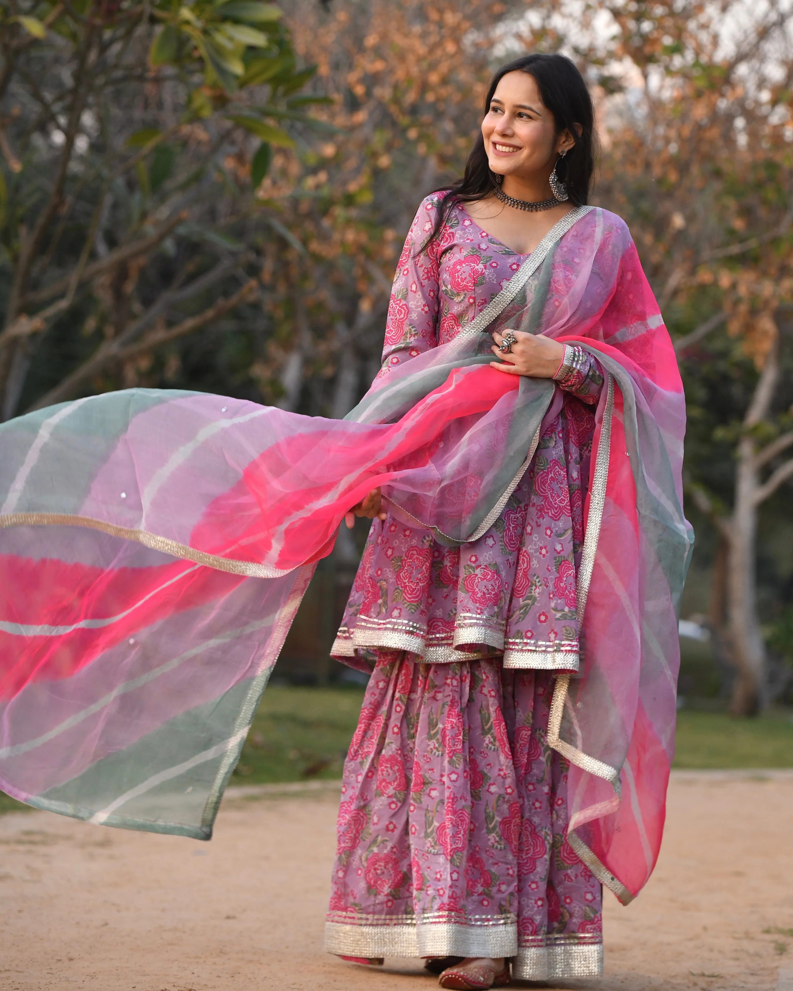 Candra Chanderi Sharara Set - Image 4