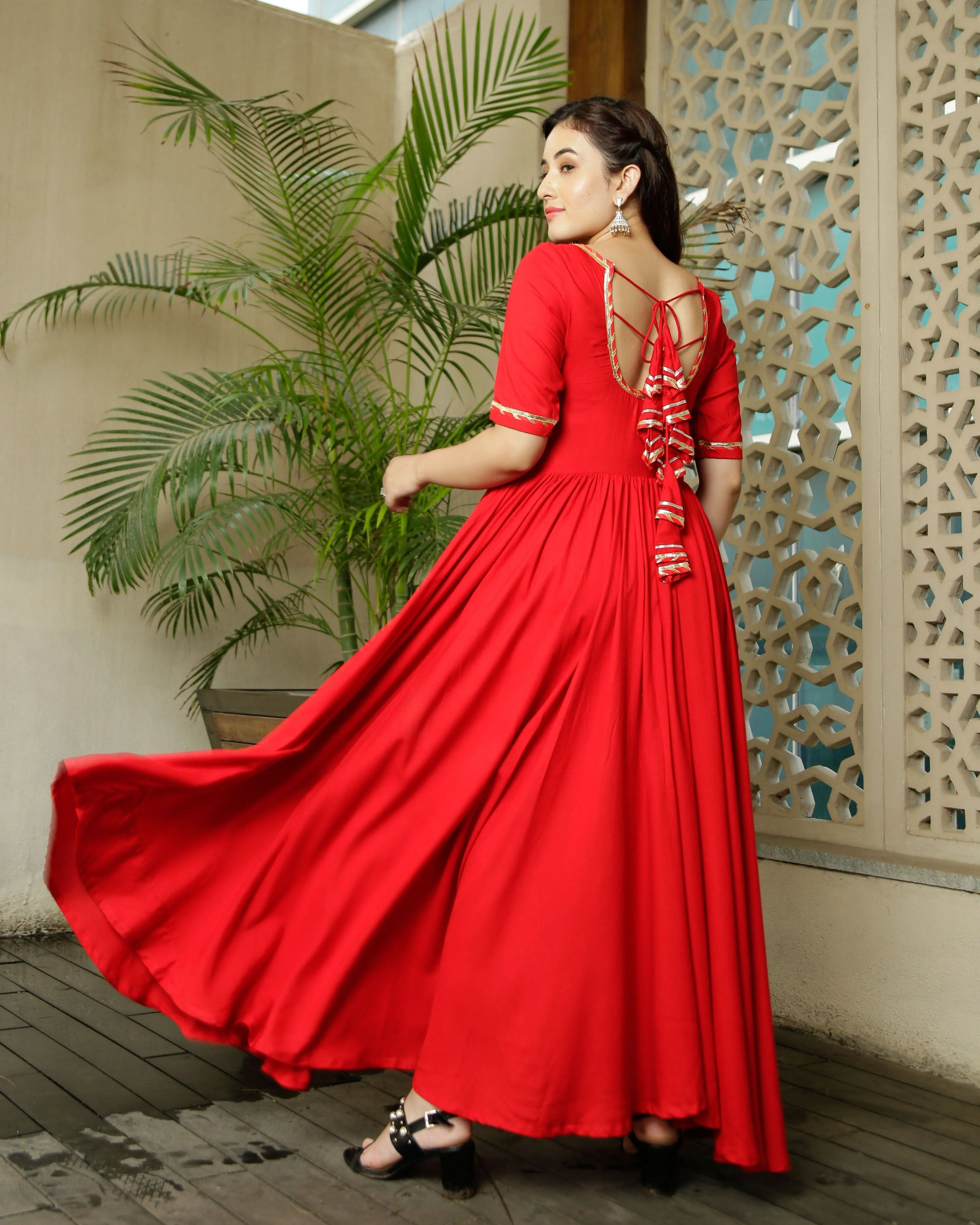 Candy Red Tassel Dress - Image 4