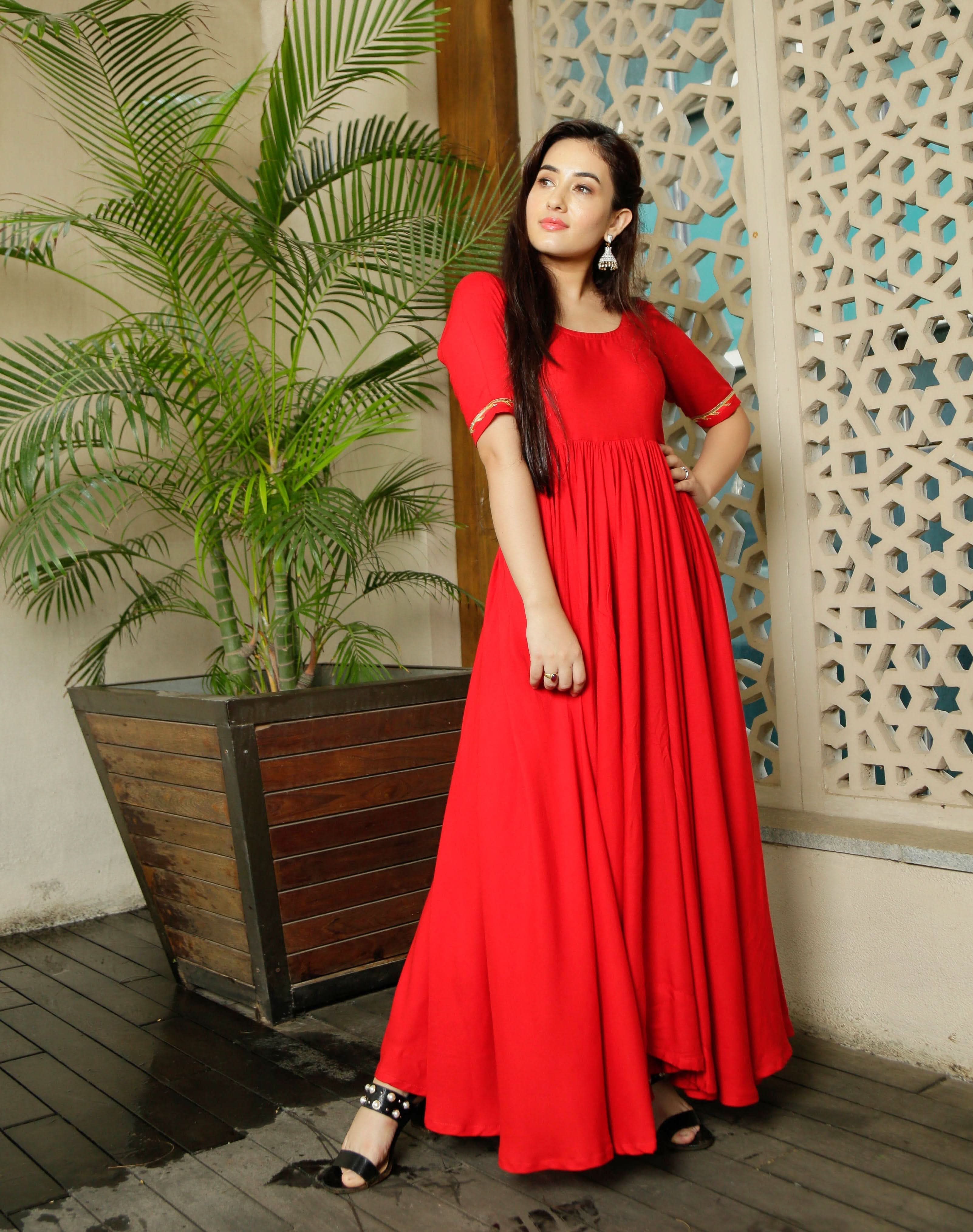 Candy Red Tassel Dress - Image 8