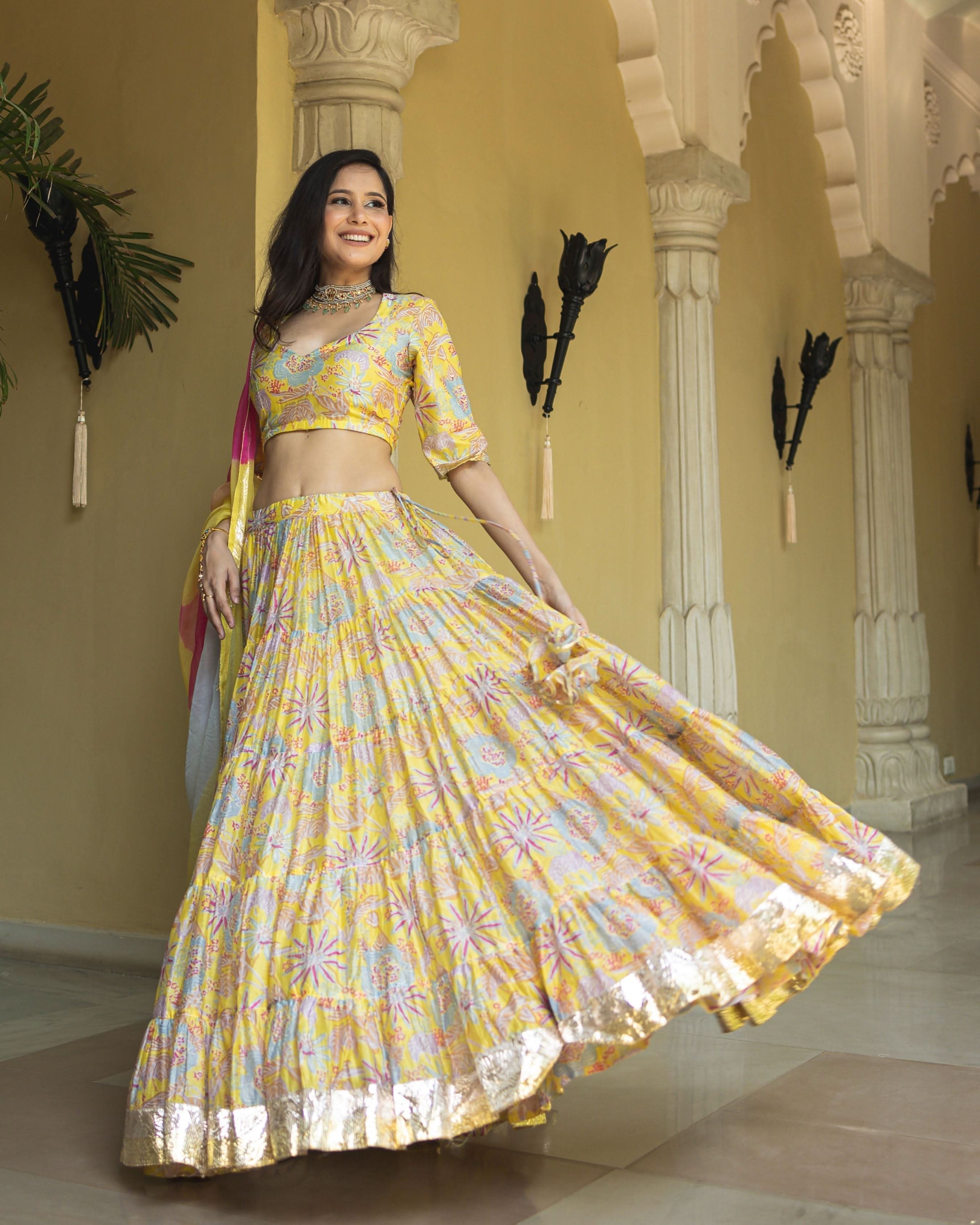 Chandni Chanderi Lehenga Set - Image 4