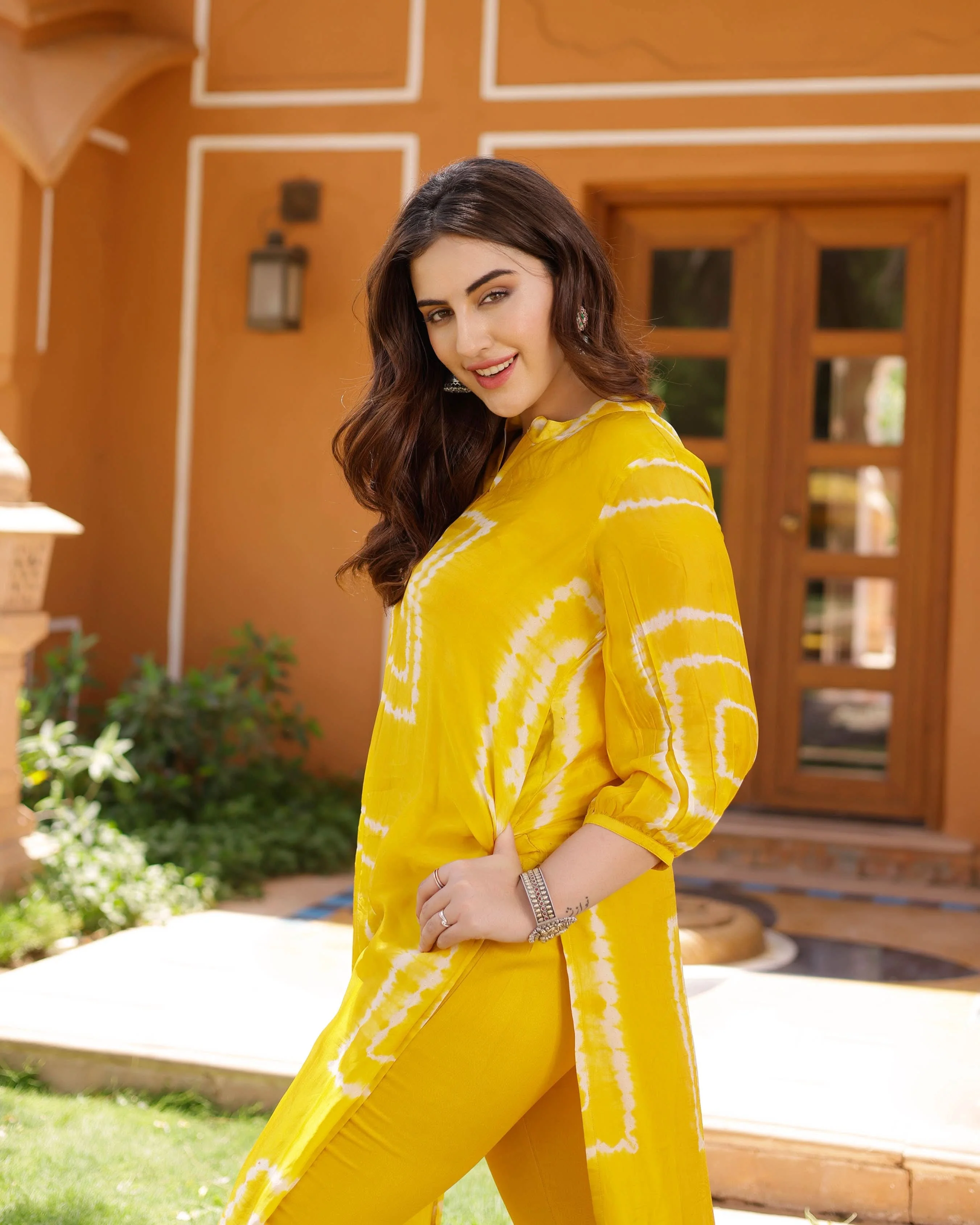 Chloe Silk Tie & Dye Kurta Set - Image 4