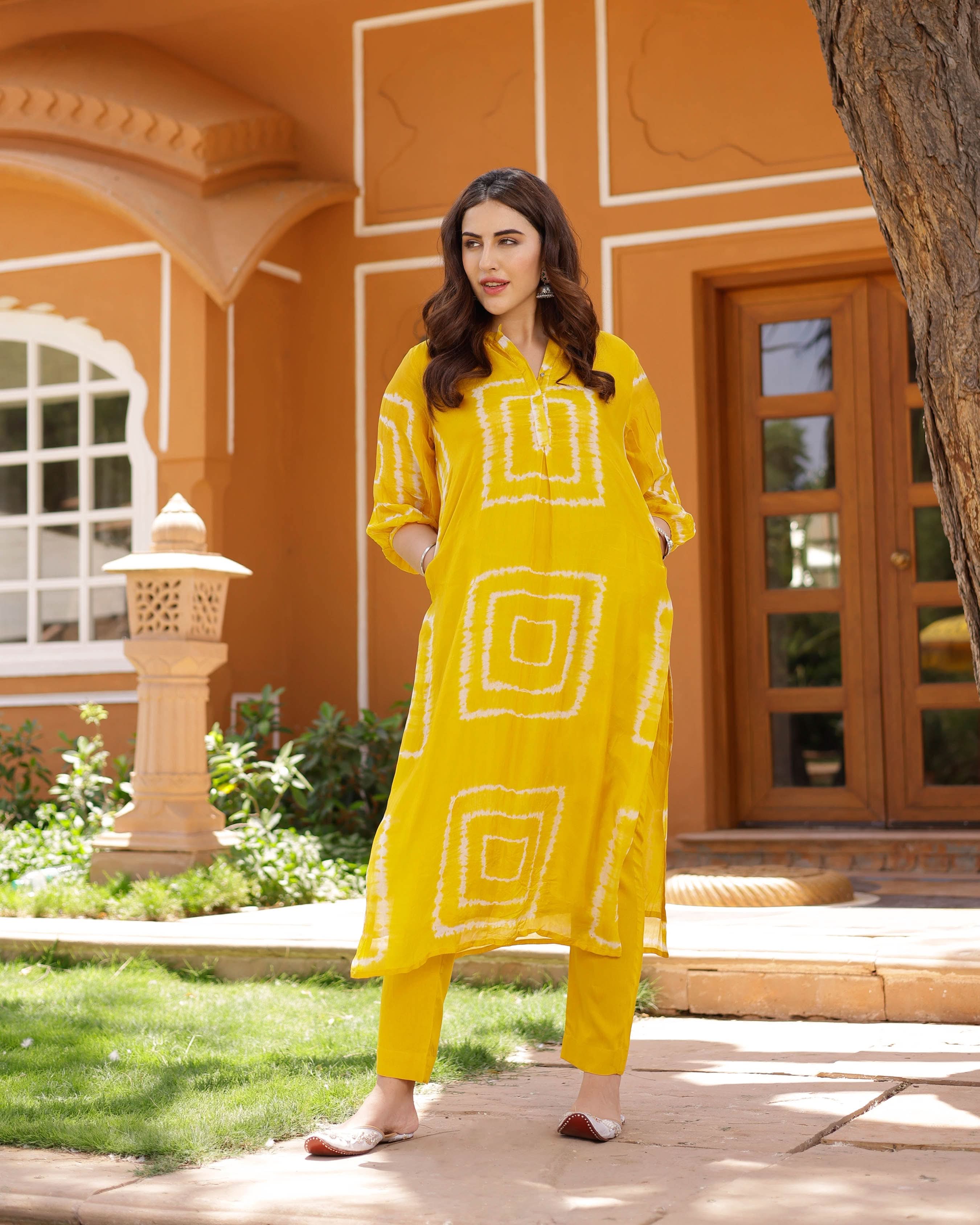 Chloe Silk Tie & Dye Kurta Set - Image 6