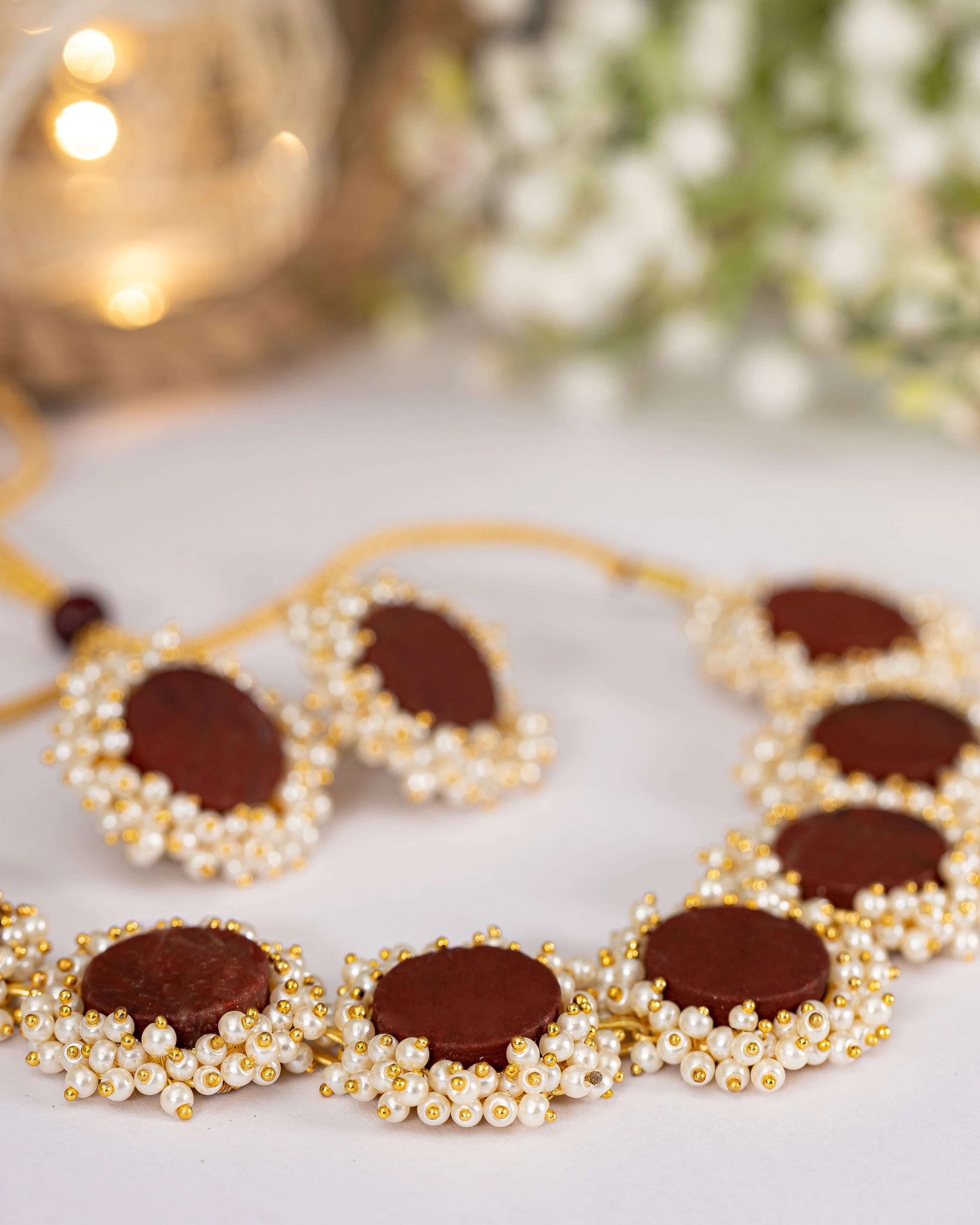 Chocolate Pearl Handcrafted Necklace - Image 2