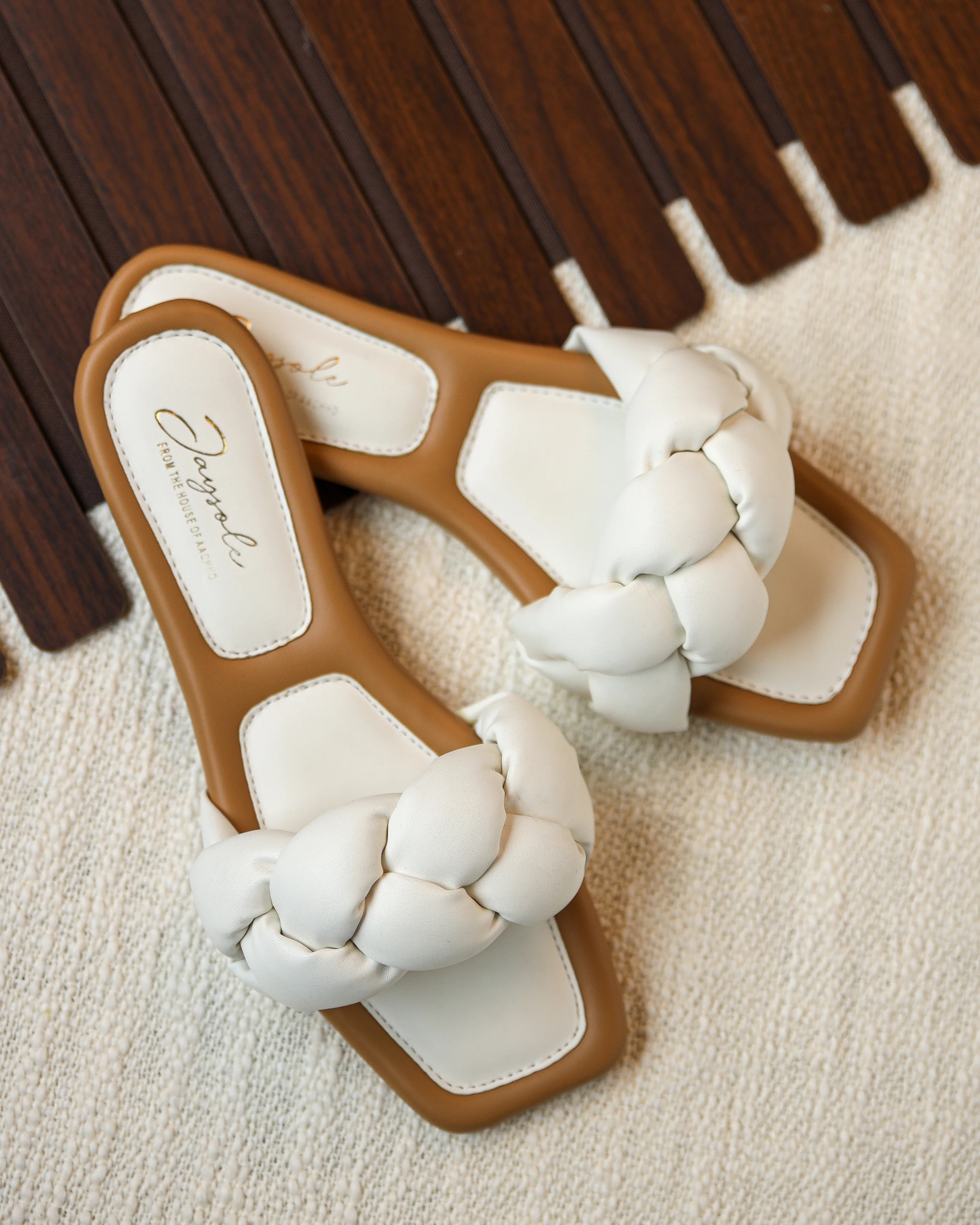 Cloud Dancer Braided Slides - Image 6