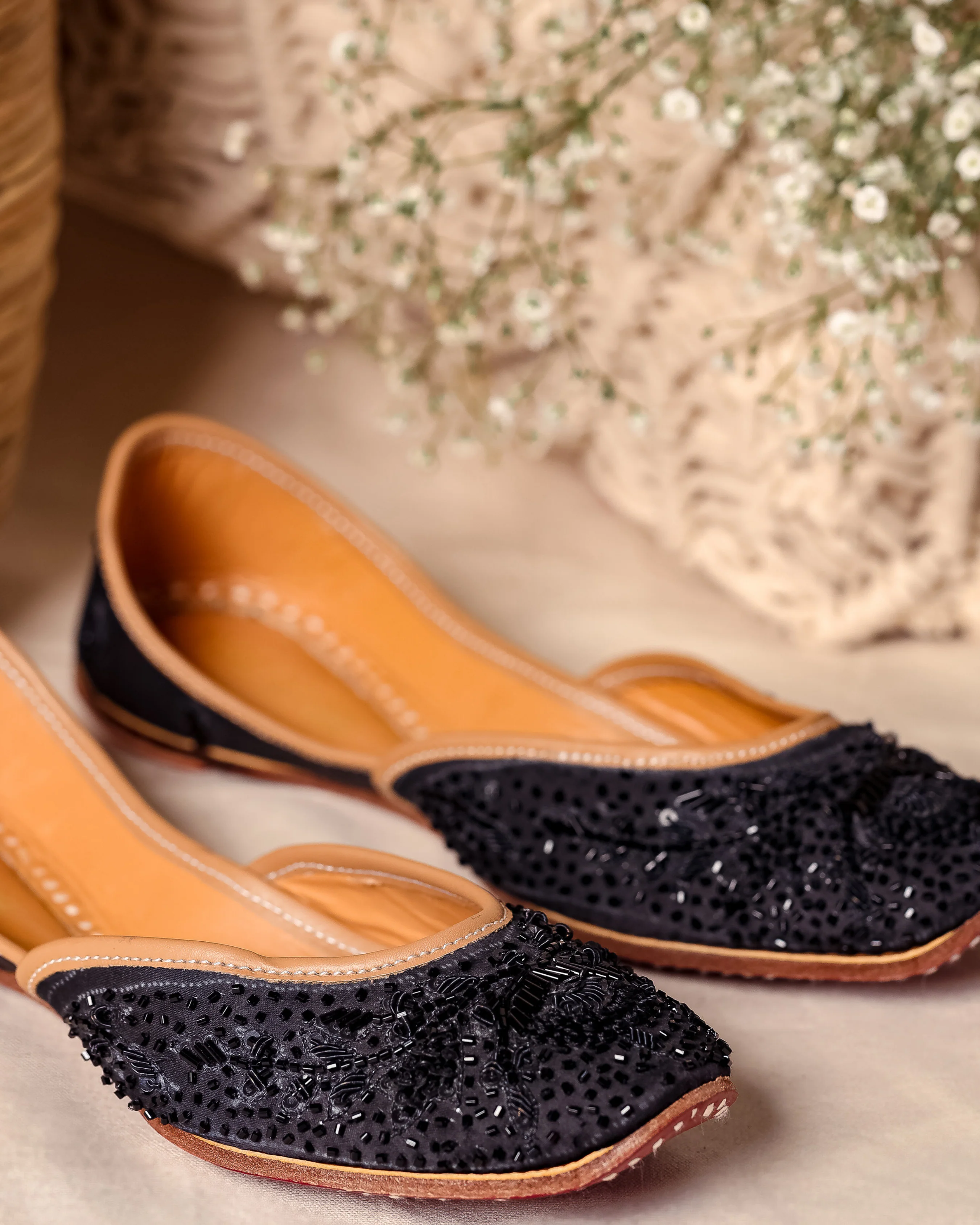 Coal Black Handcrafted Jutti - Image 6