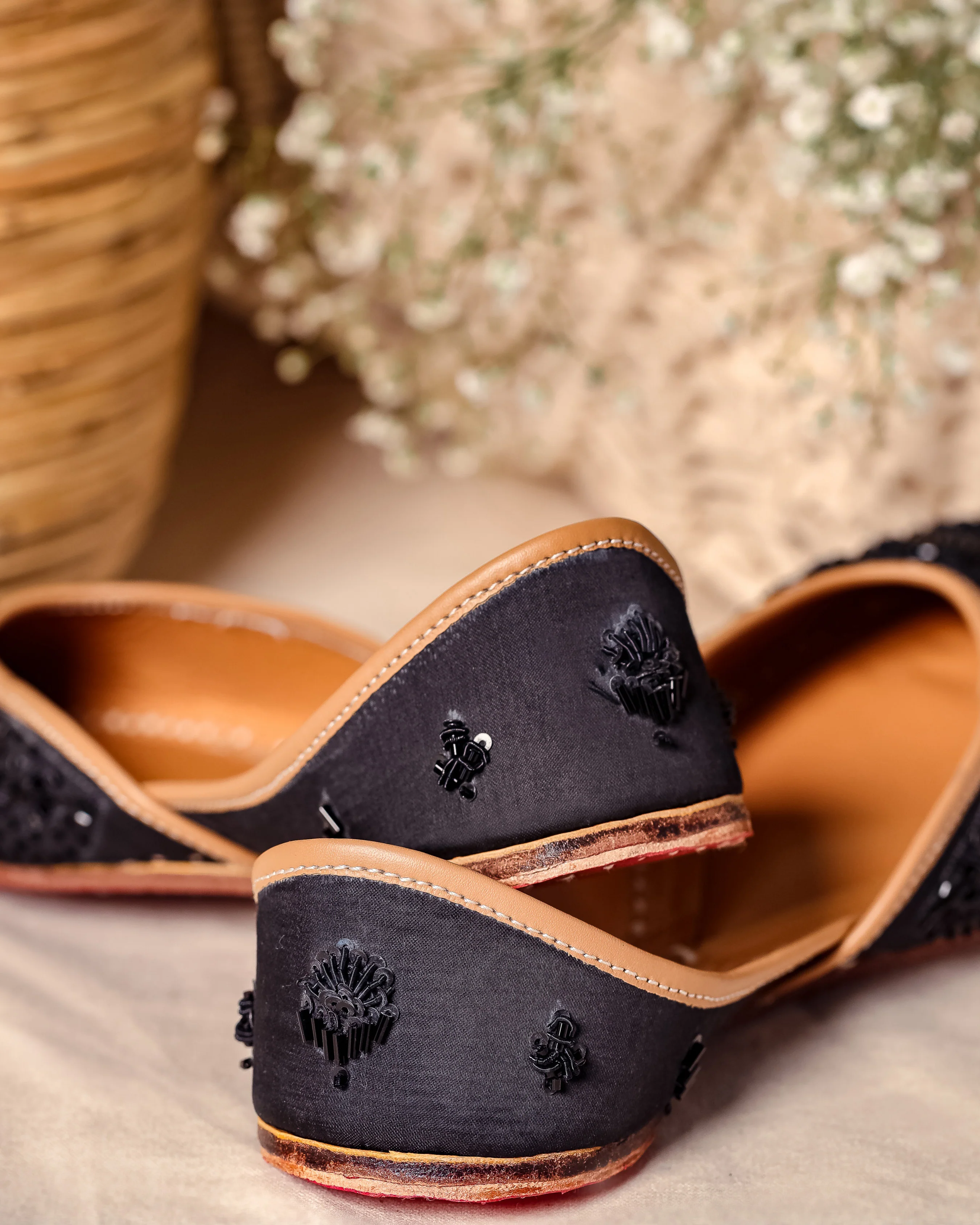 Coal Black Handcrafted Jutti - Image 8