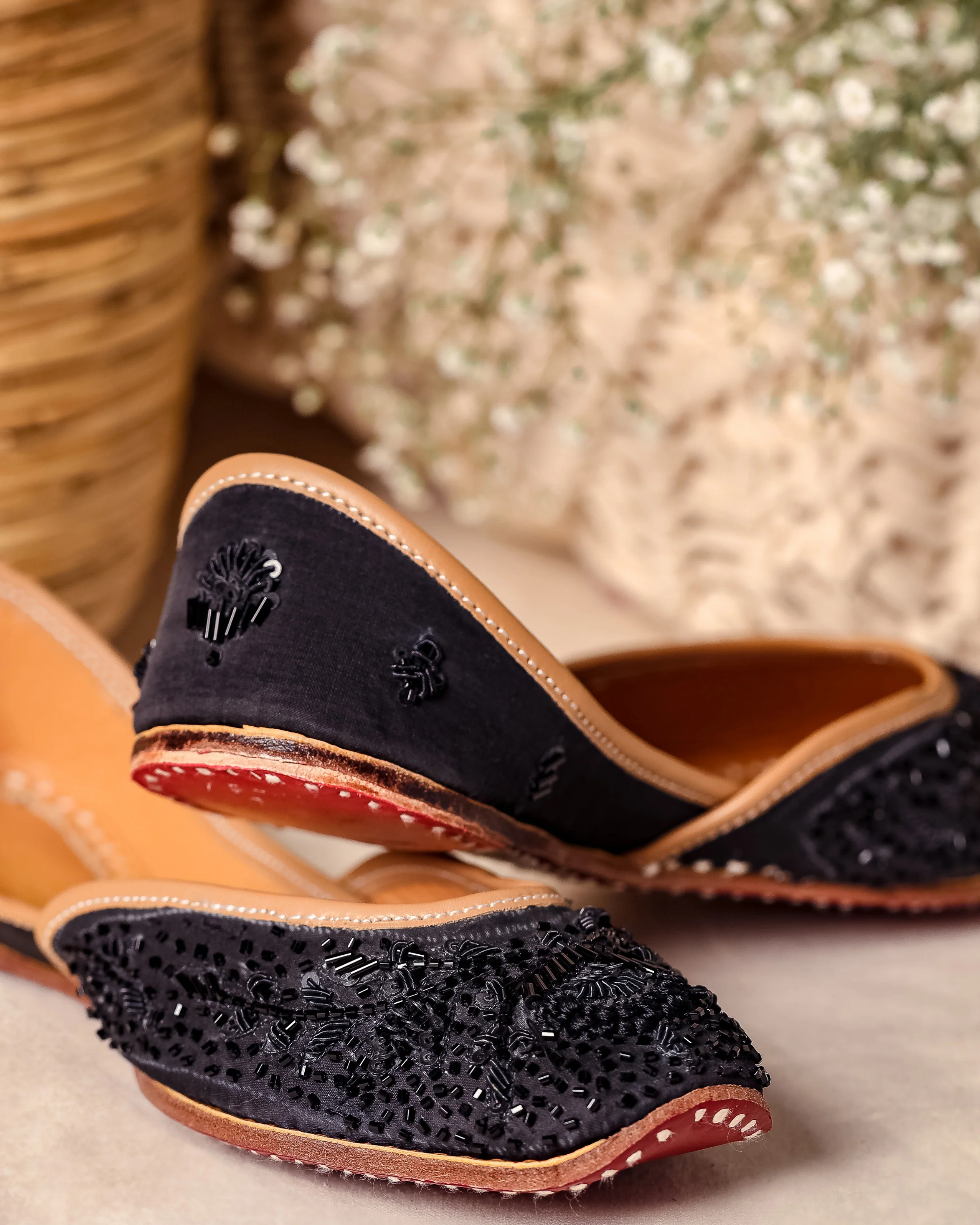 Coal Black Handcrafted Jutti - Image 9