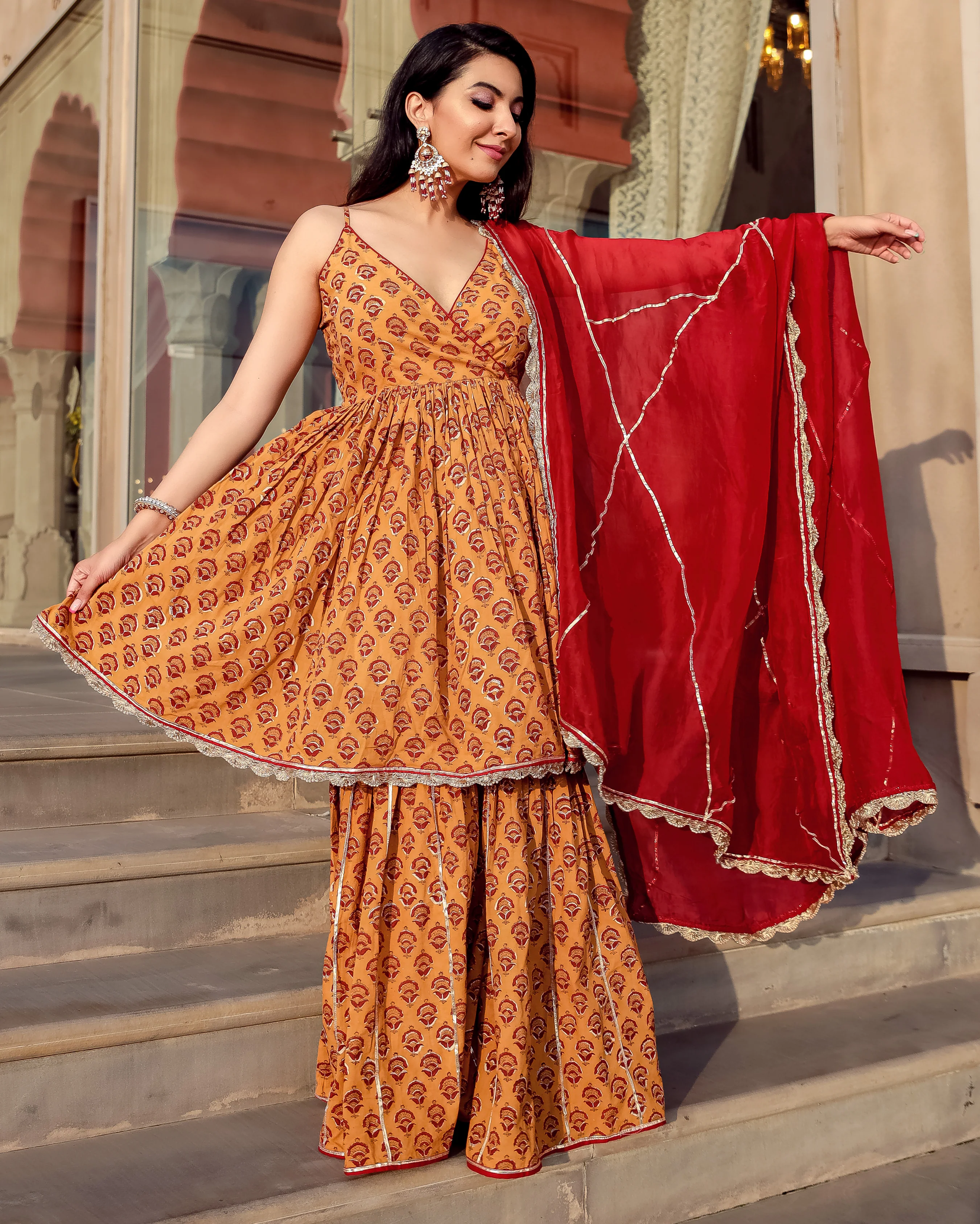 Coco Love Handblock Gota Sharara Set - Image 8