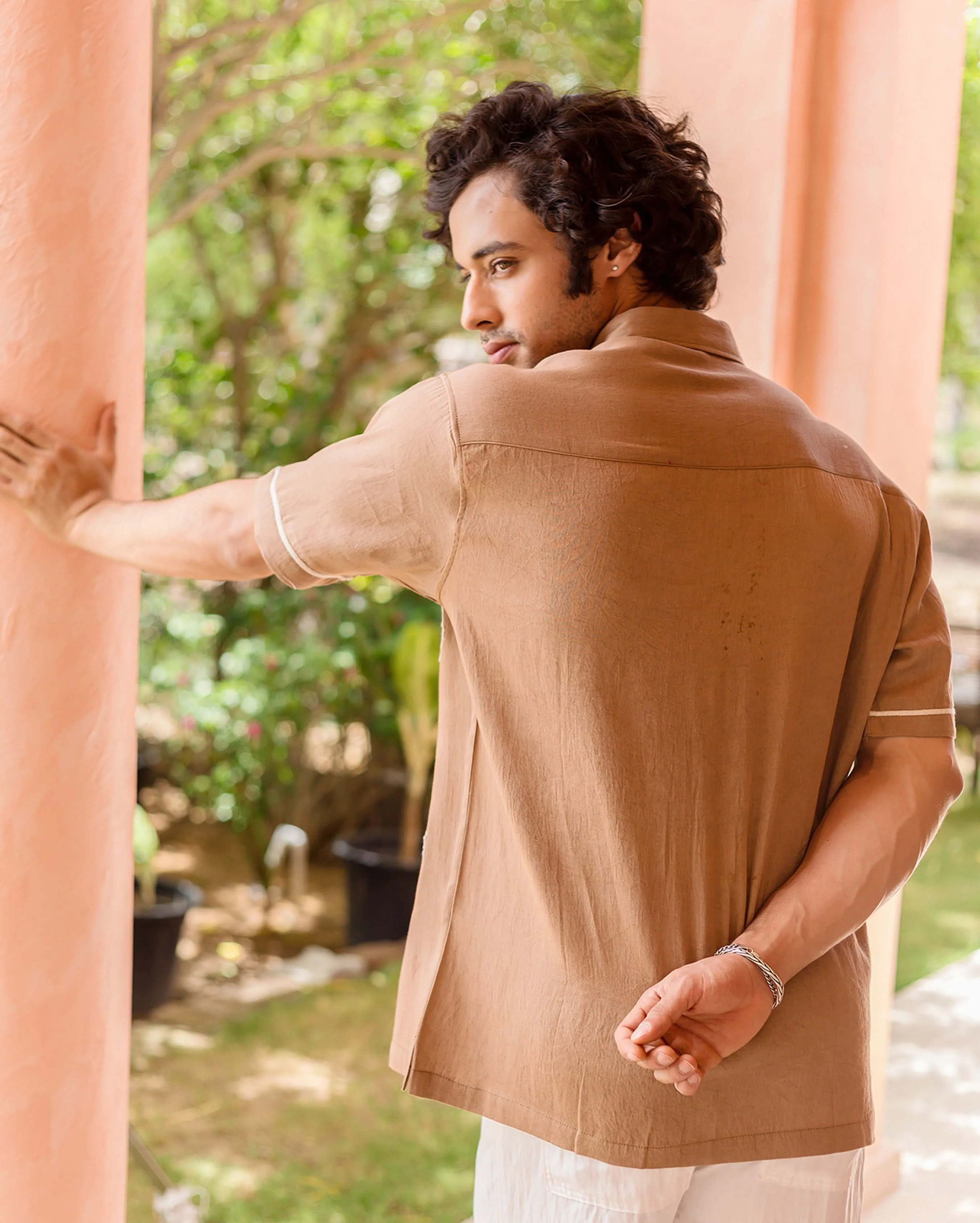 Cody Brown Embroidered Cotton Shirt - Image 6