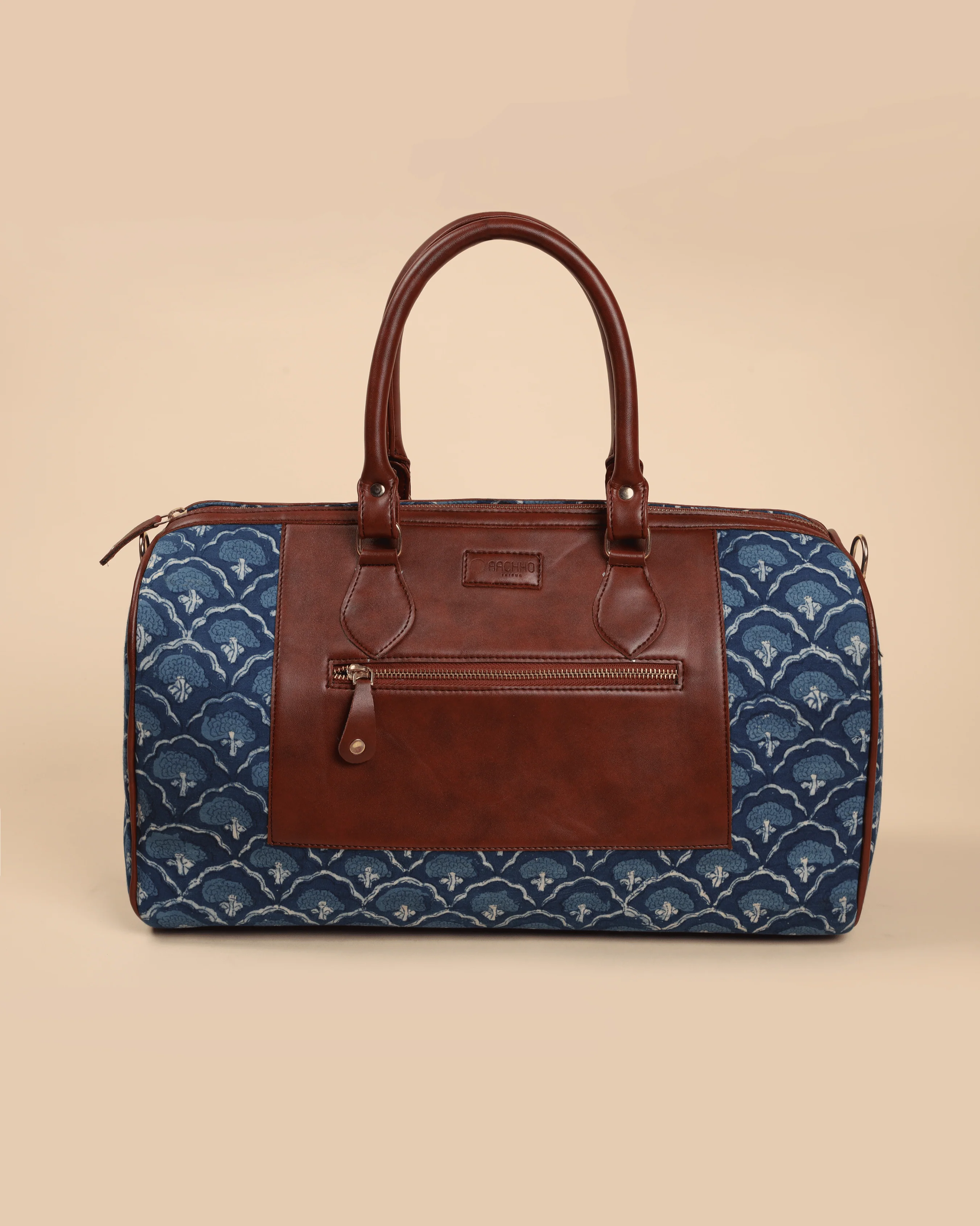 Coral Current Handblock Duffle Bag - Image 3