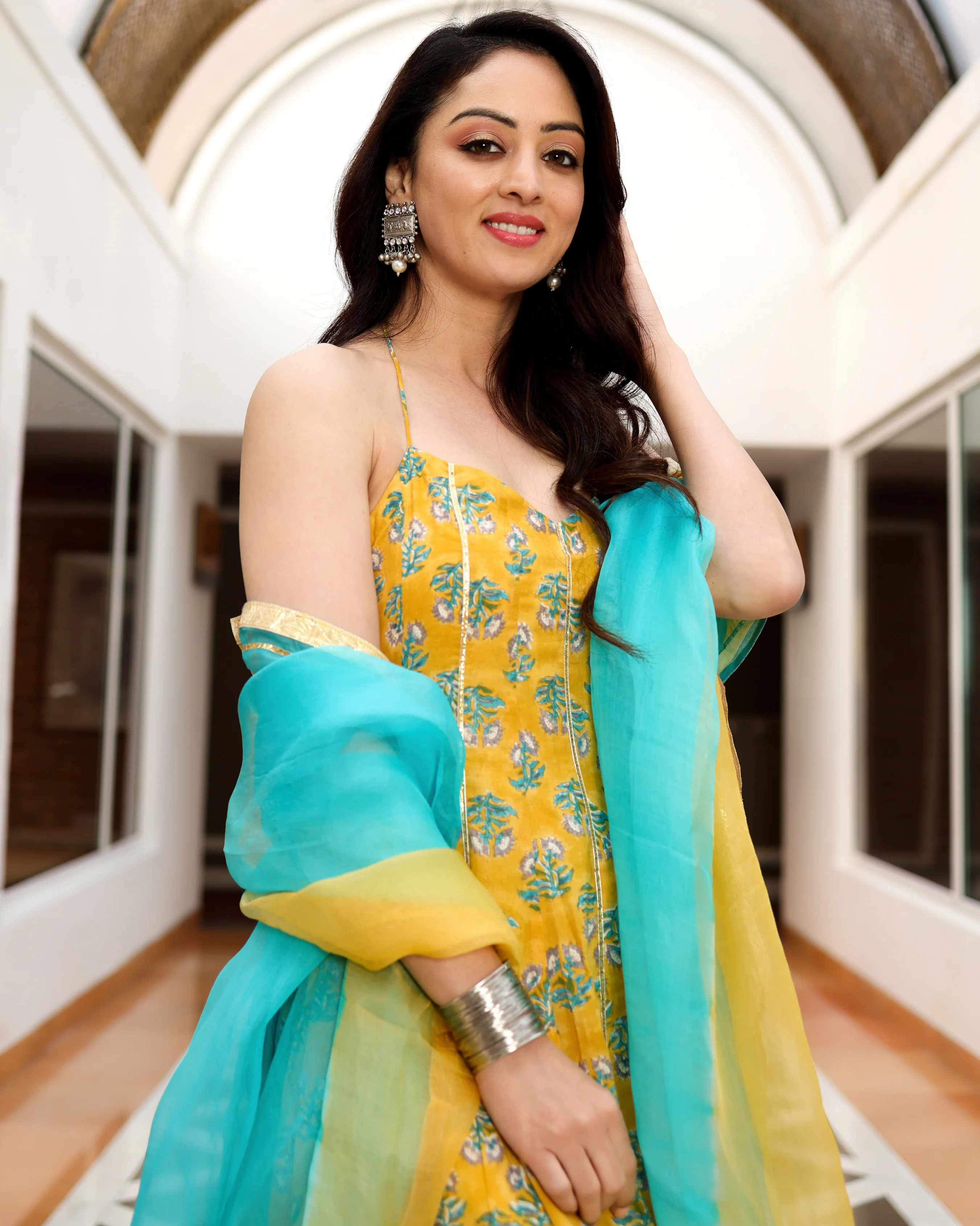 Curl Yellow Handblock Suit Set - Image 8