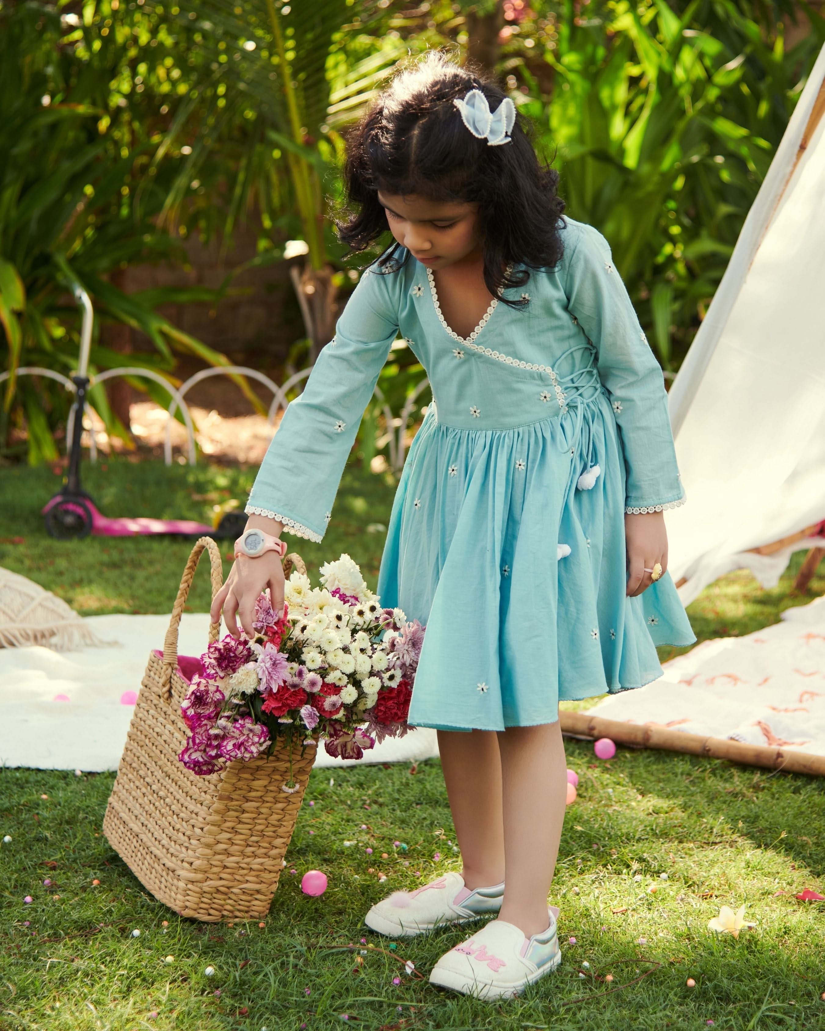 Daisy Embroidered Cotton Dress - Image 3