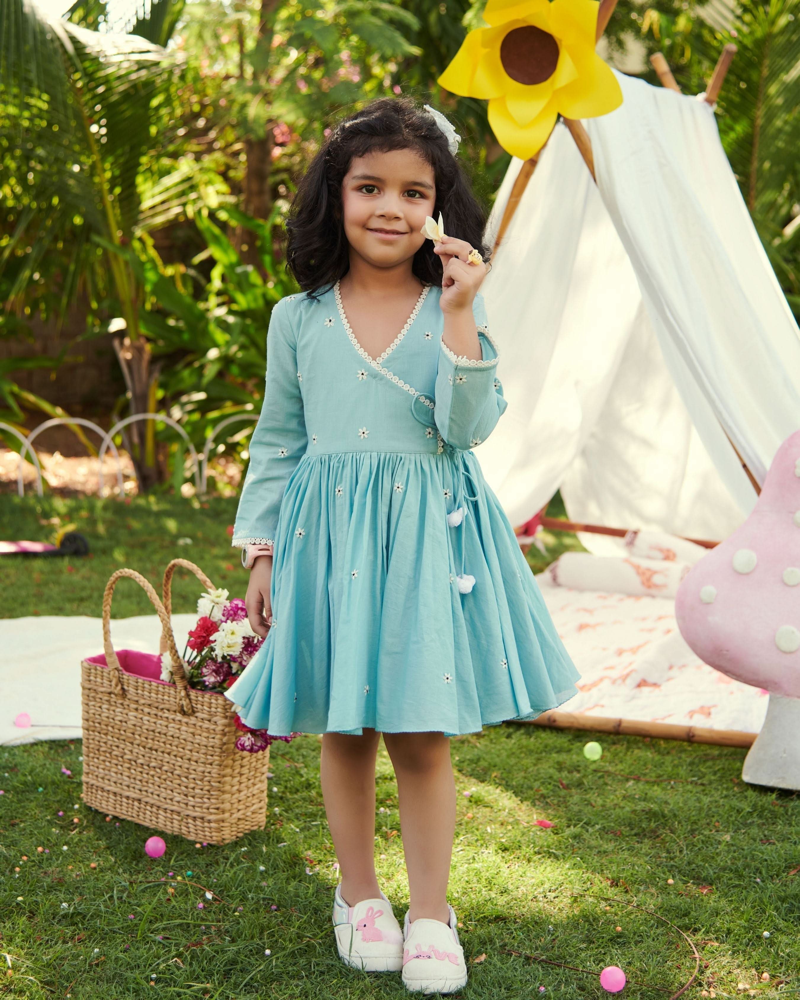Daisy Embroidered Cotton Dress - Image 4