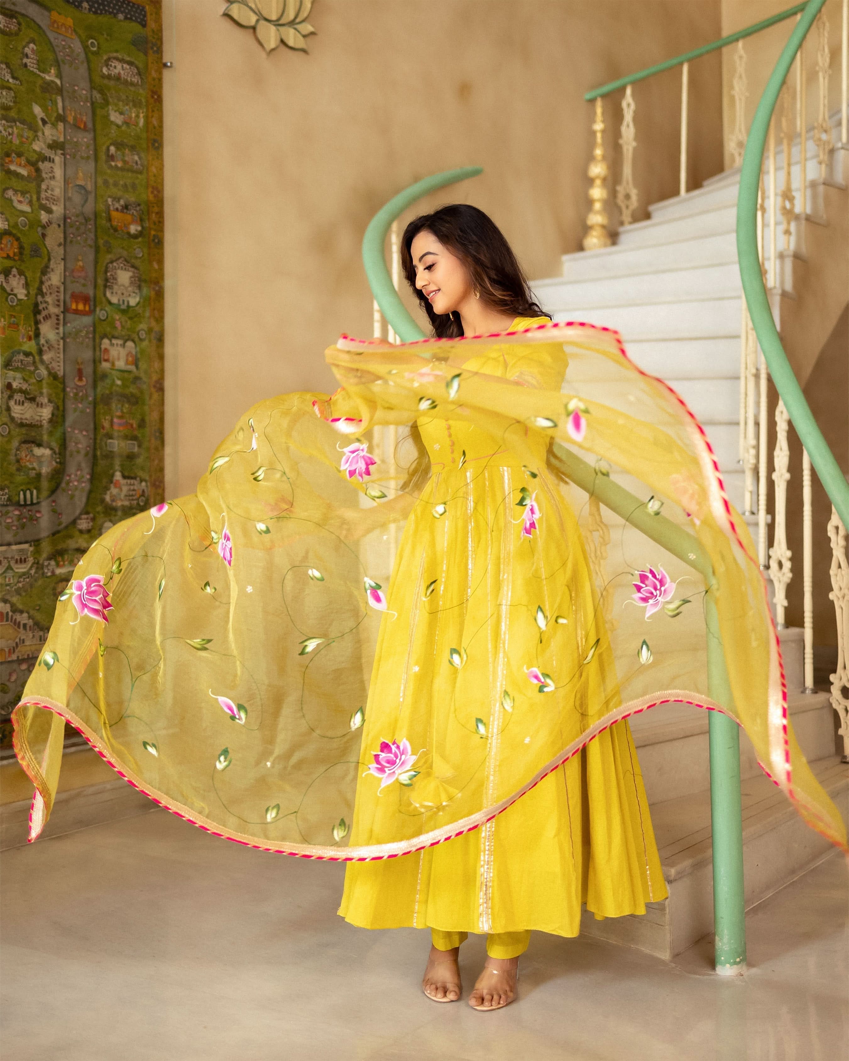Dhanyasri Handpainted Suit Set - Image 4