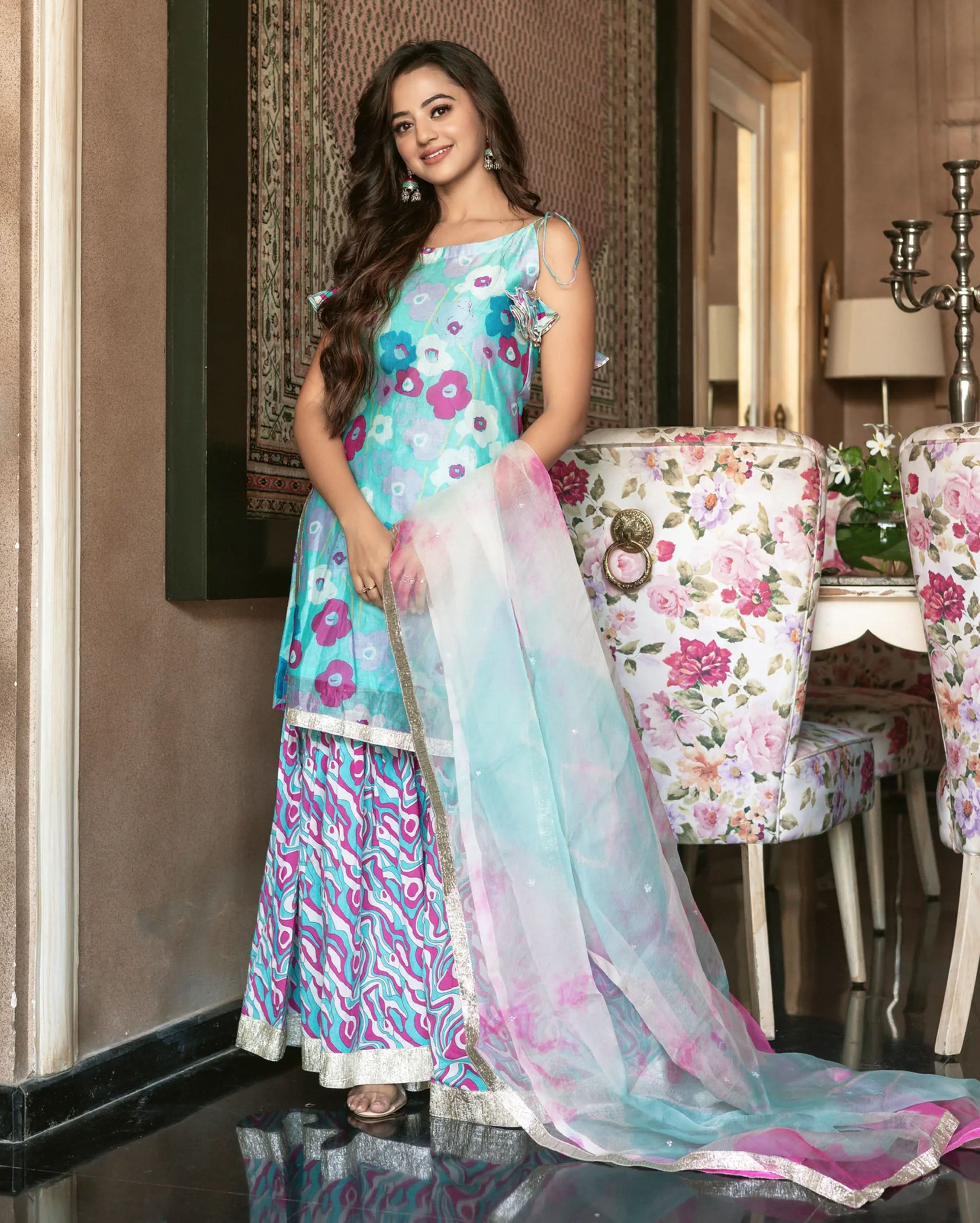 Dizi Chanderi Sharara Set - Image 5
