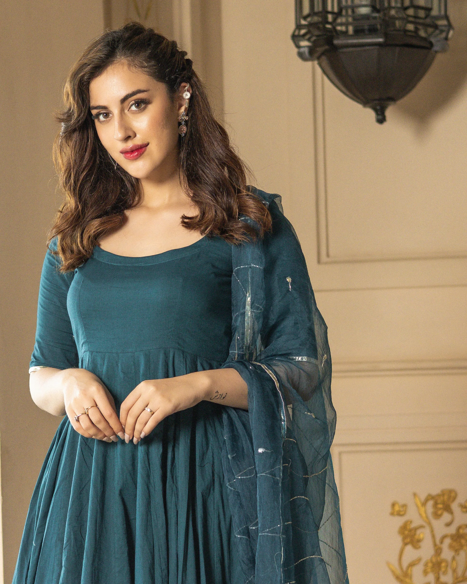 Faruzi Gotapatti Cotton Suit Set - Image 2