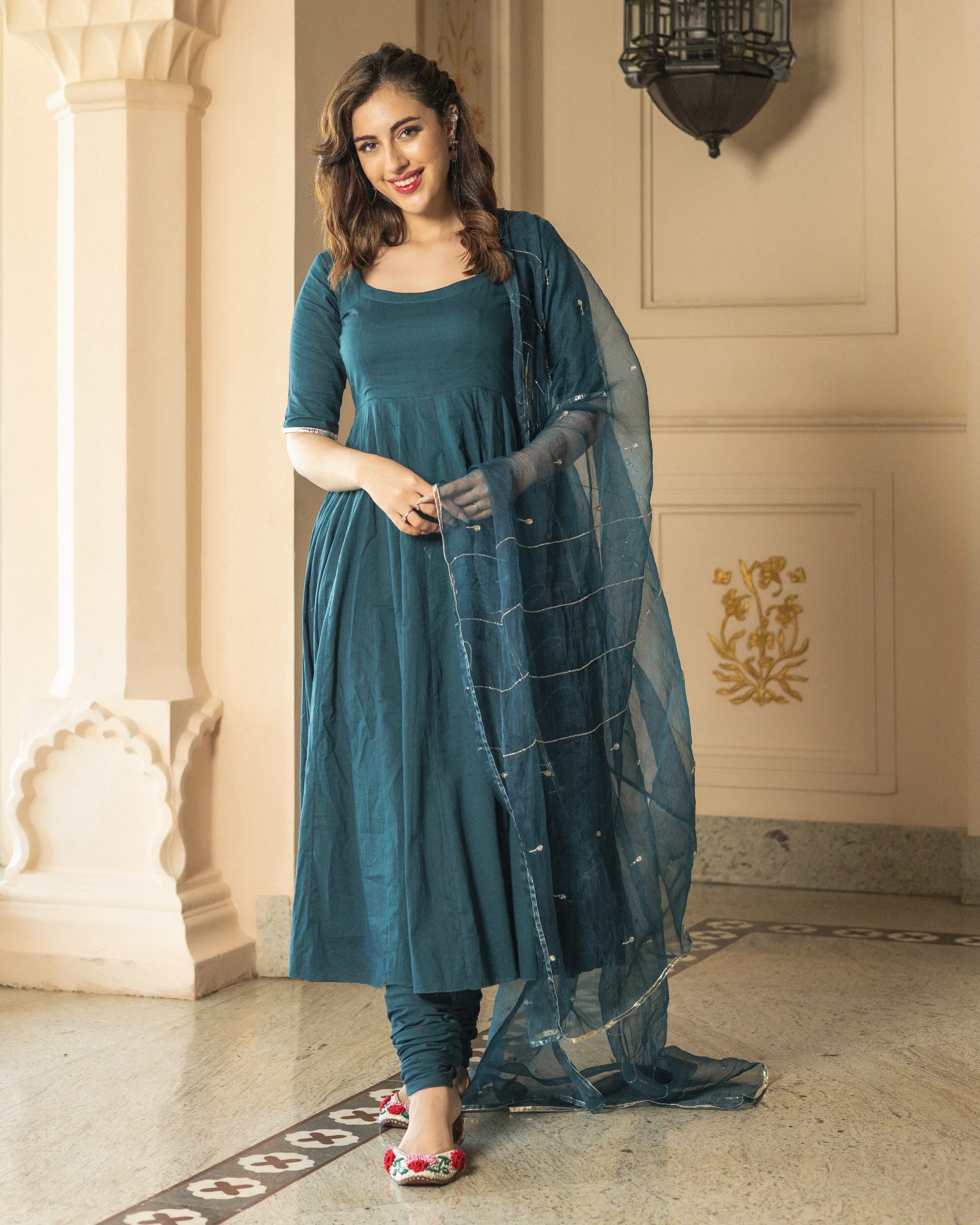 Faruzi Gotapatti Cotton Suit Set - Image 4