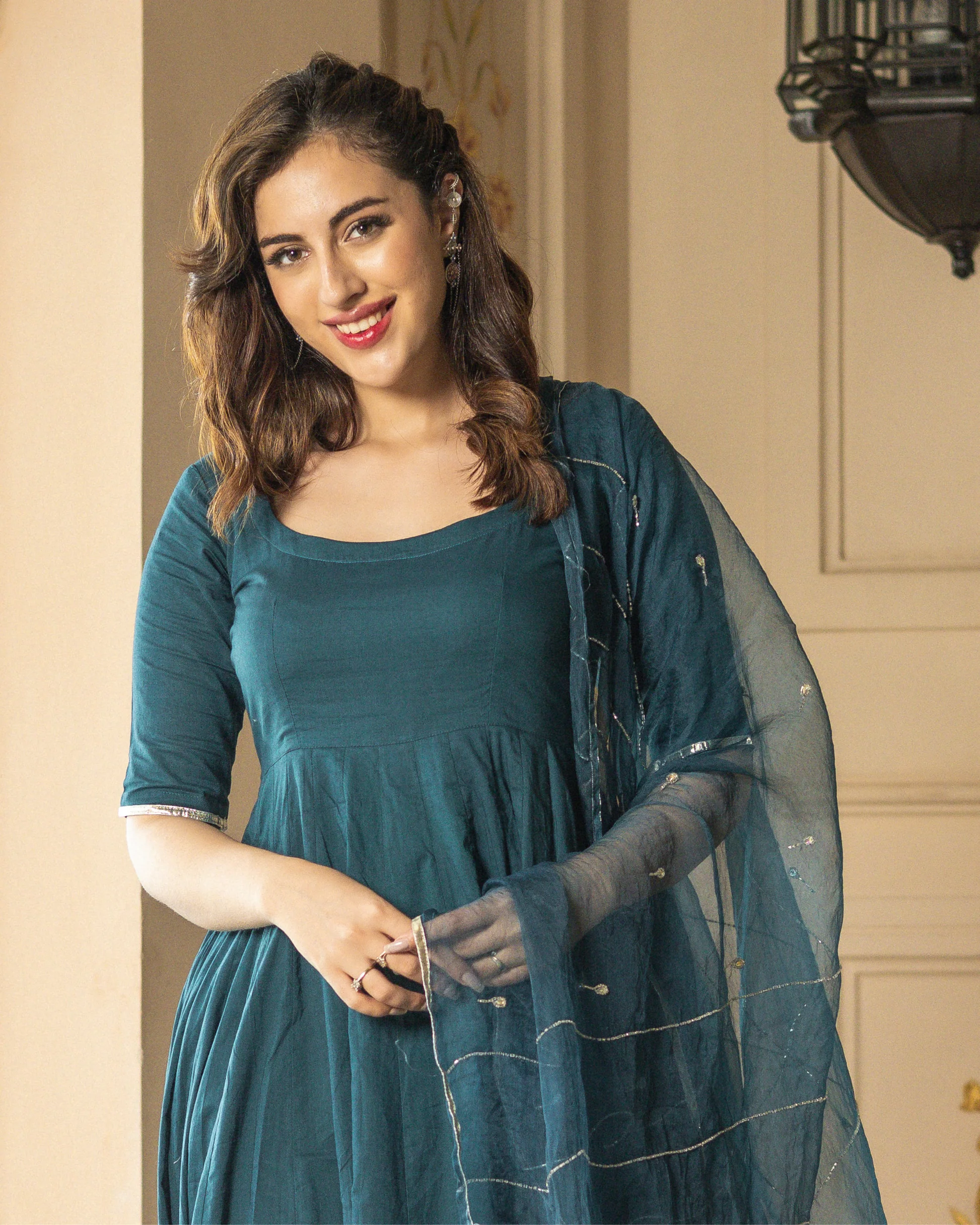 Faruzi Gotapatti Cotton Suit Set - Image 5