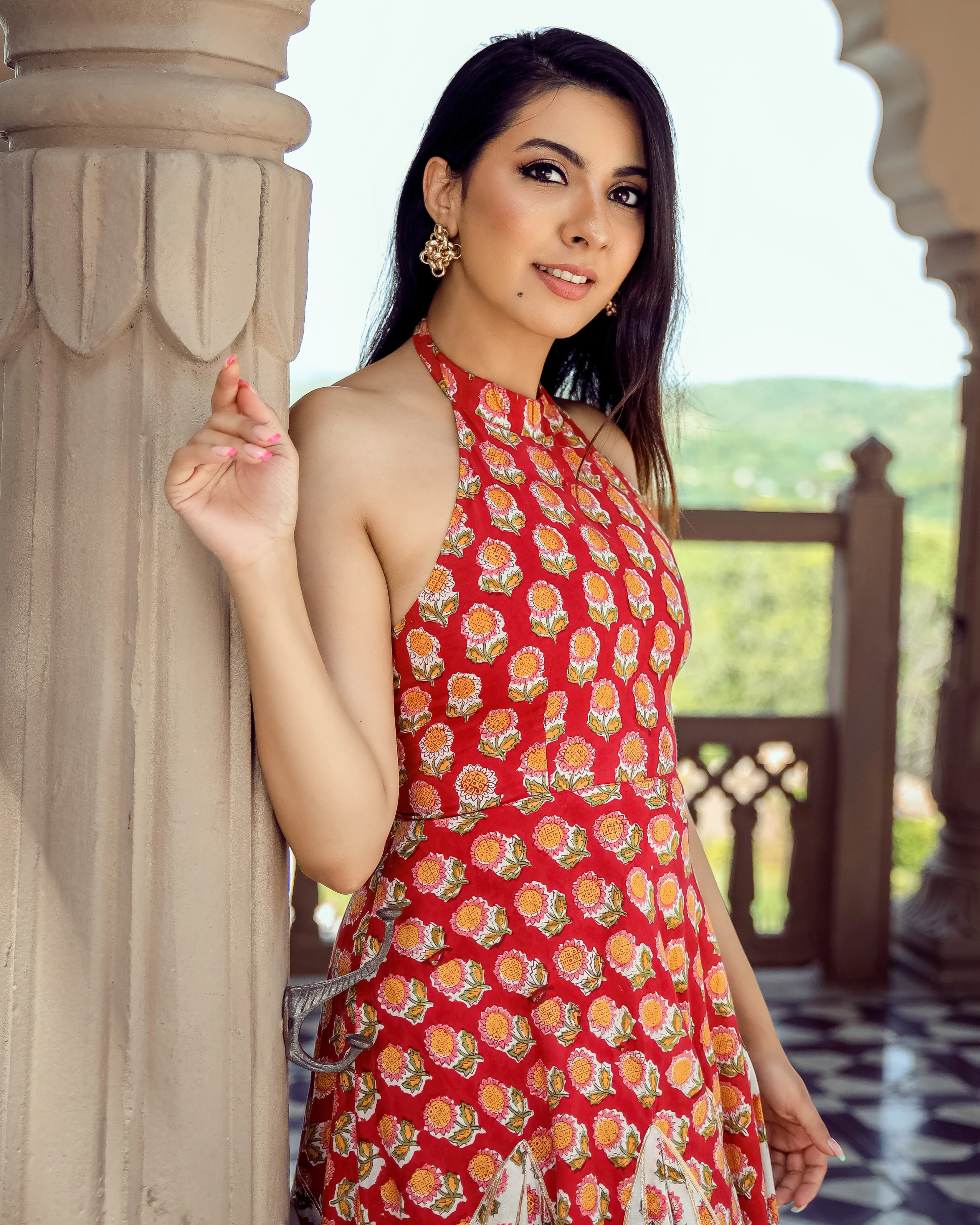 Floral Fair Handblock Kurta Set - Image 6