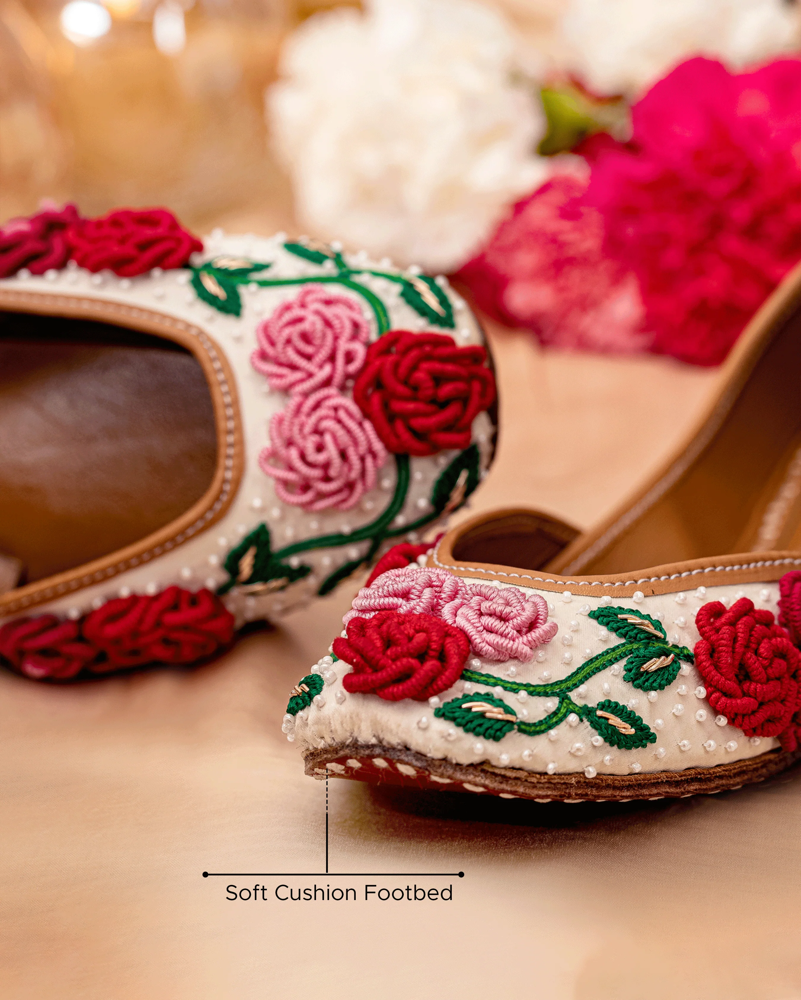 Floral Pop Handcrafted Jutti - Image 4
