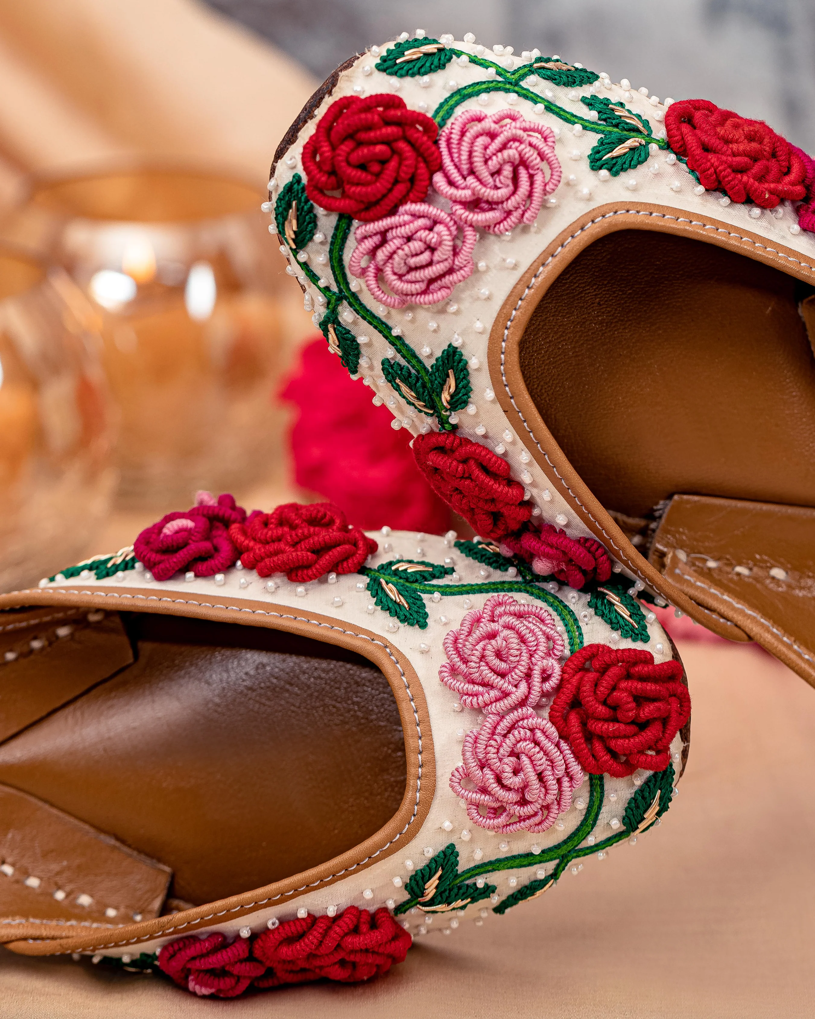 Floral Pop Handcrafted Jutti - Image 6
