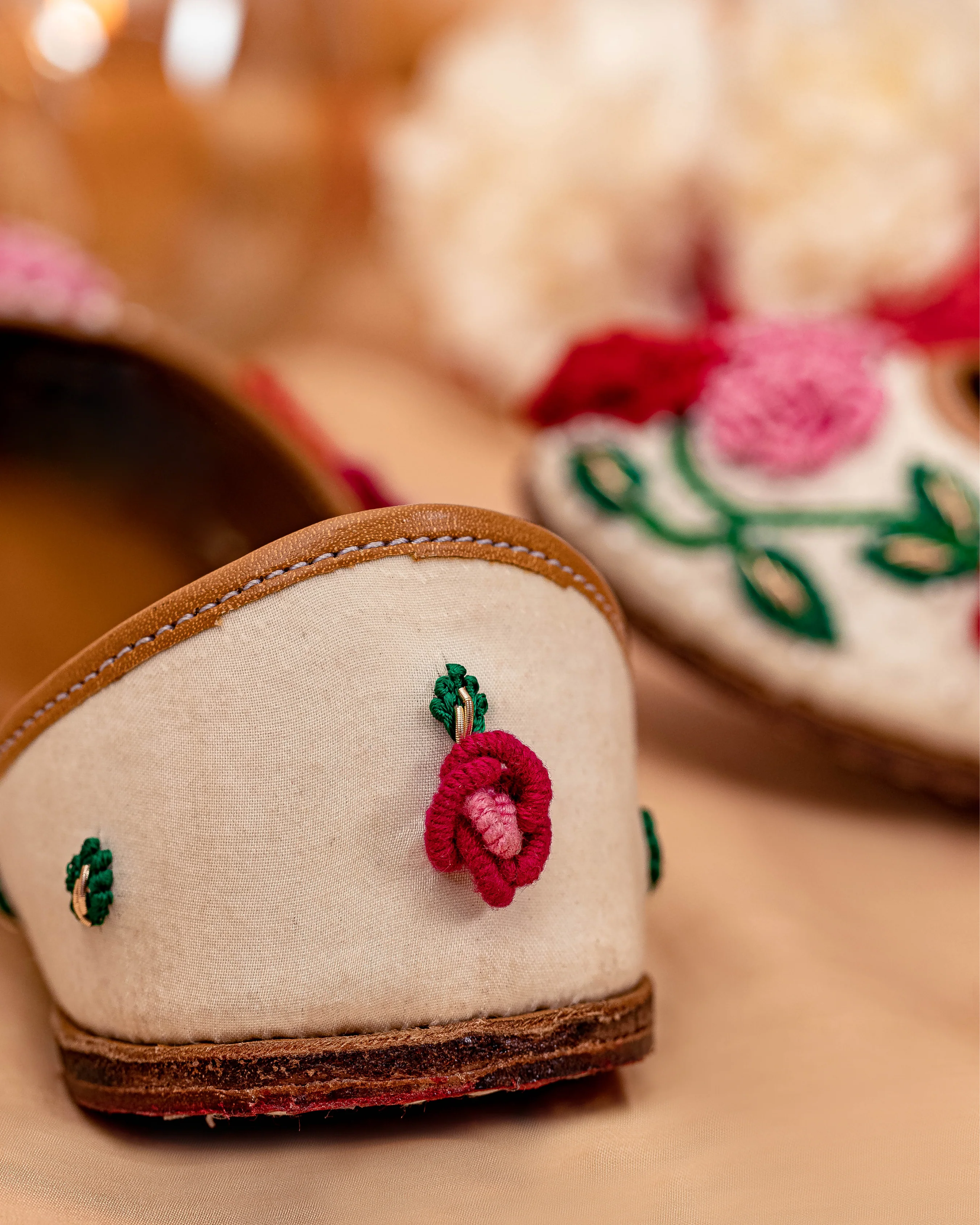 Floral Pop Handcrafted Jutti - Image 7