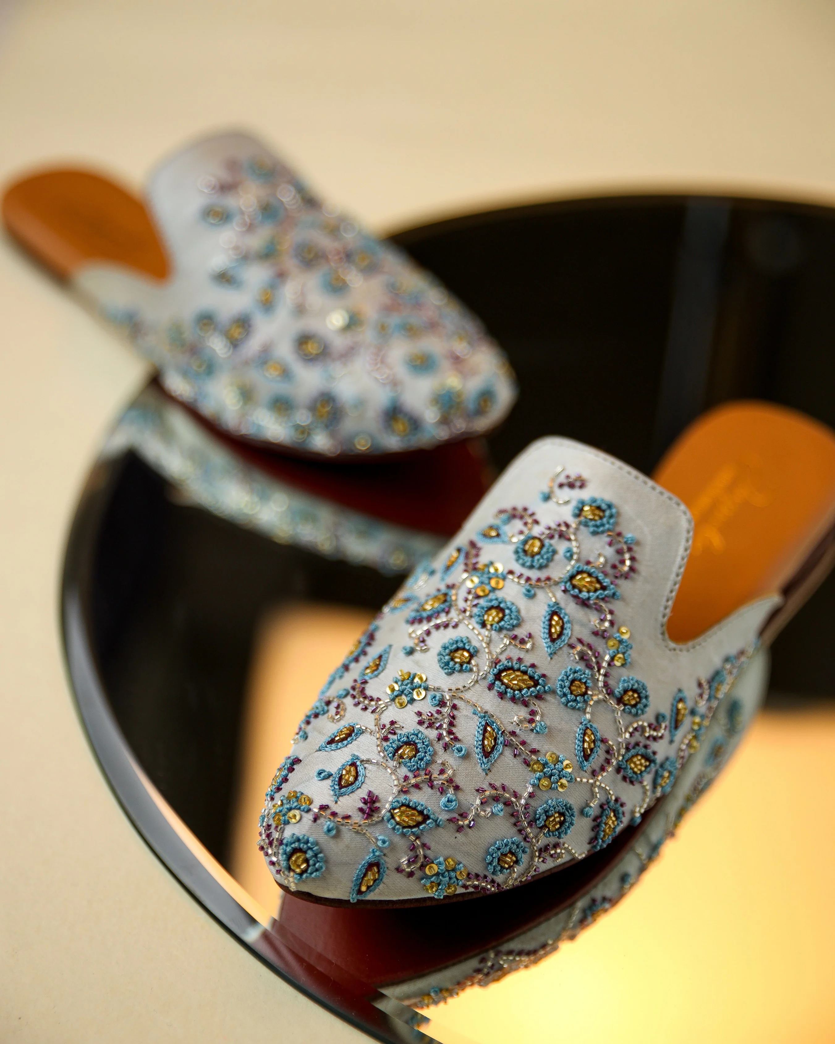 French Knots Handcrafted Mules - Image 3