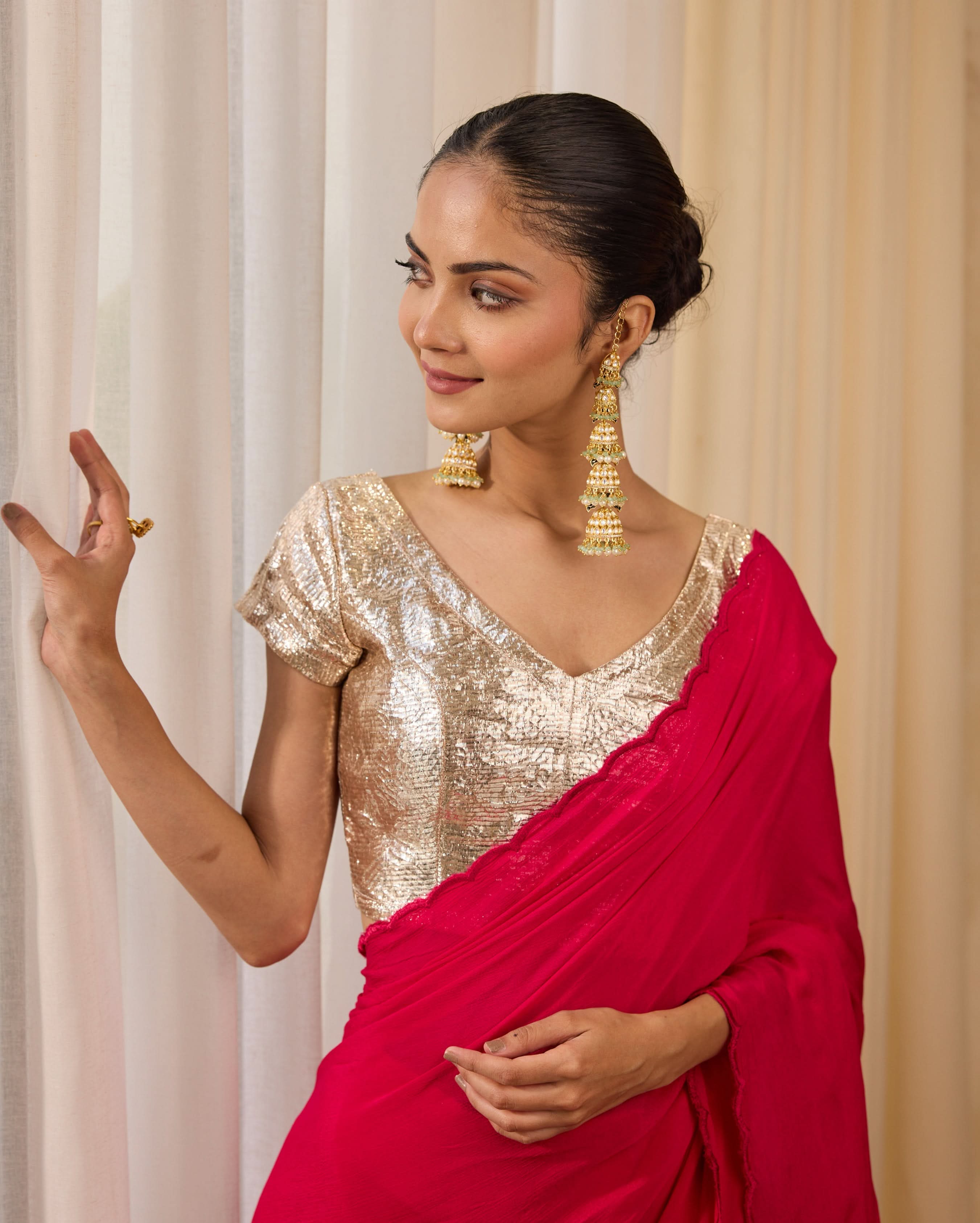 Frosted Flair Silver Gota Blouse - Image 2