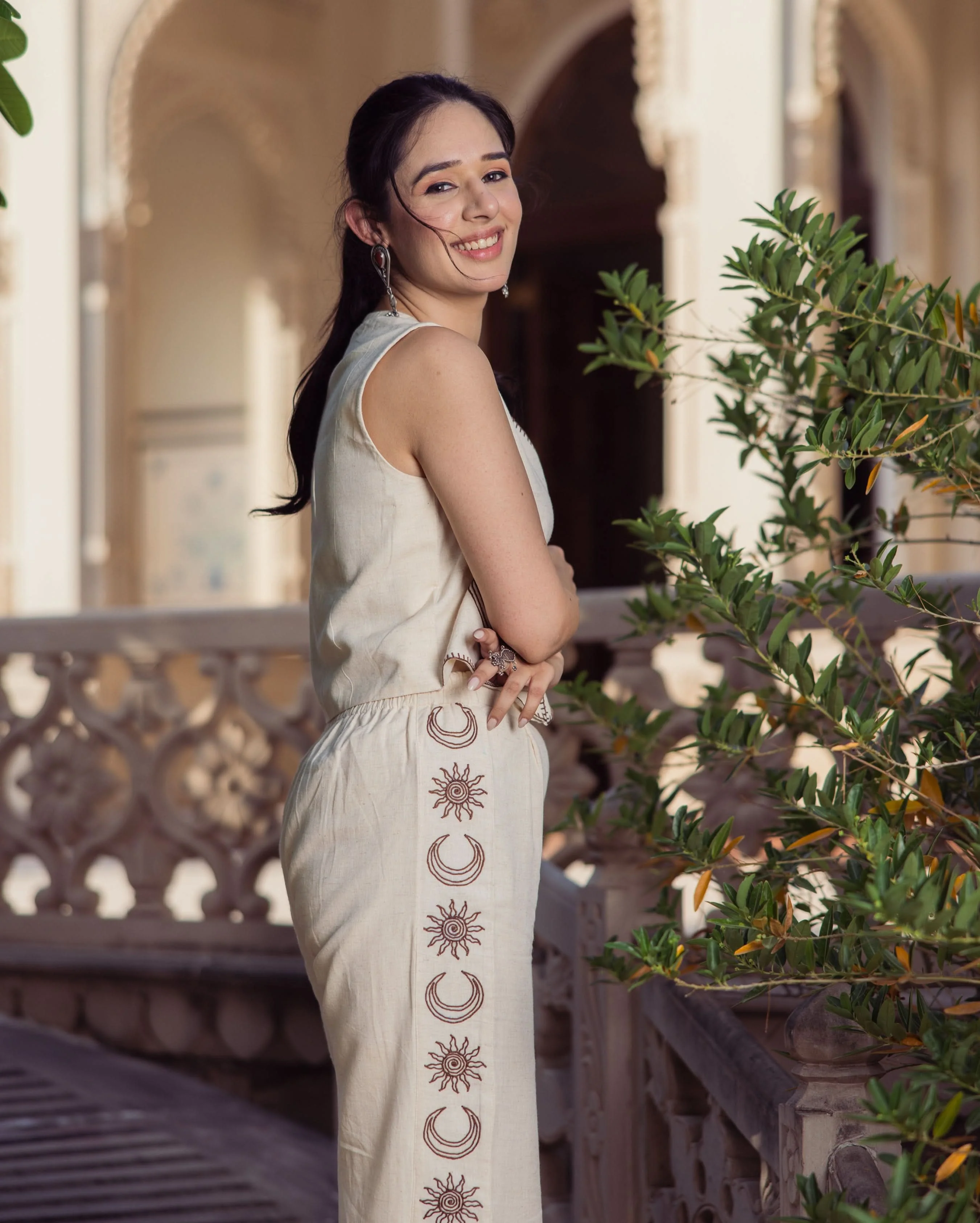 Gem Cream Embroidered Flex Coord Set - Image 5