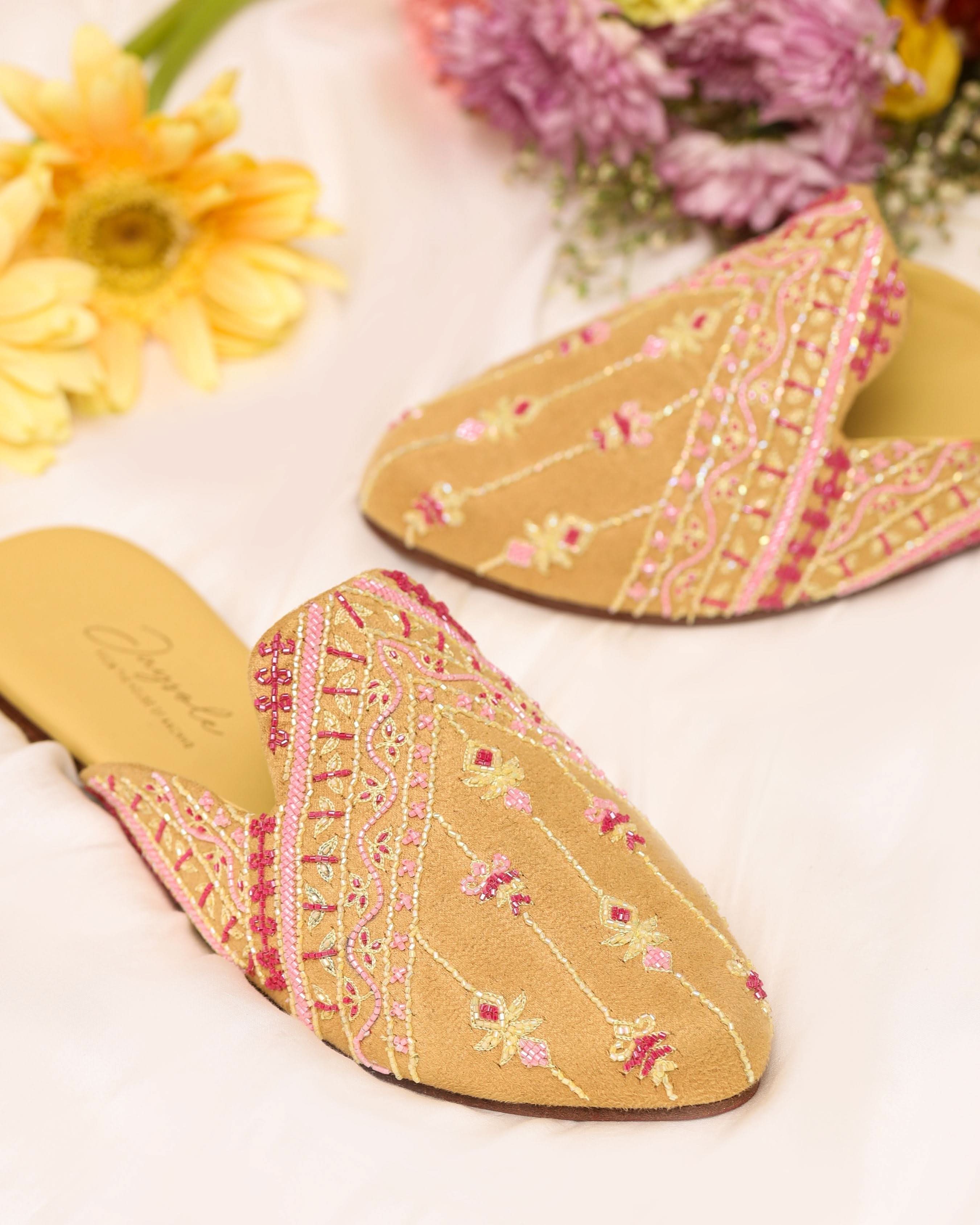 Gold Sand Handcrafted Mules - Image 3